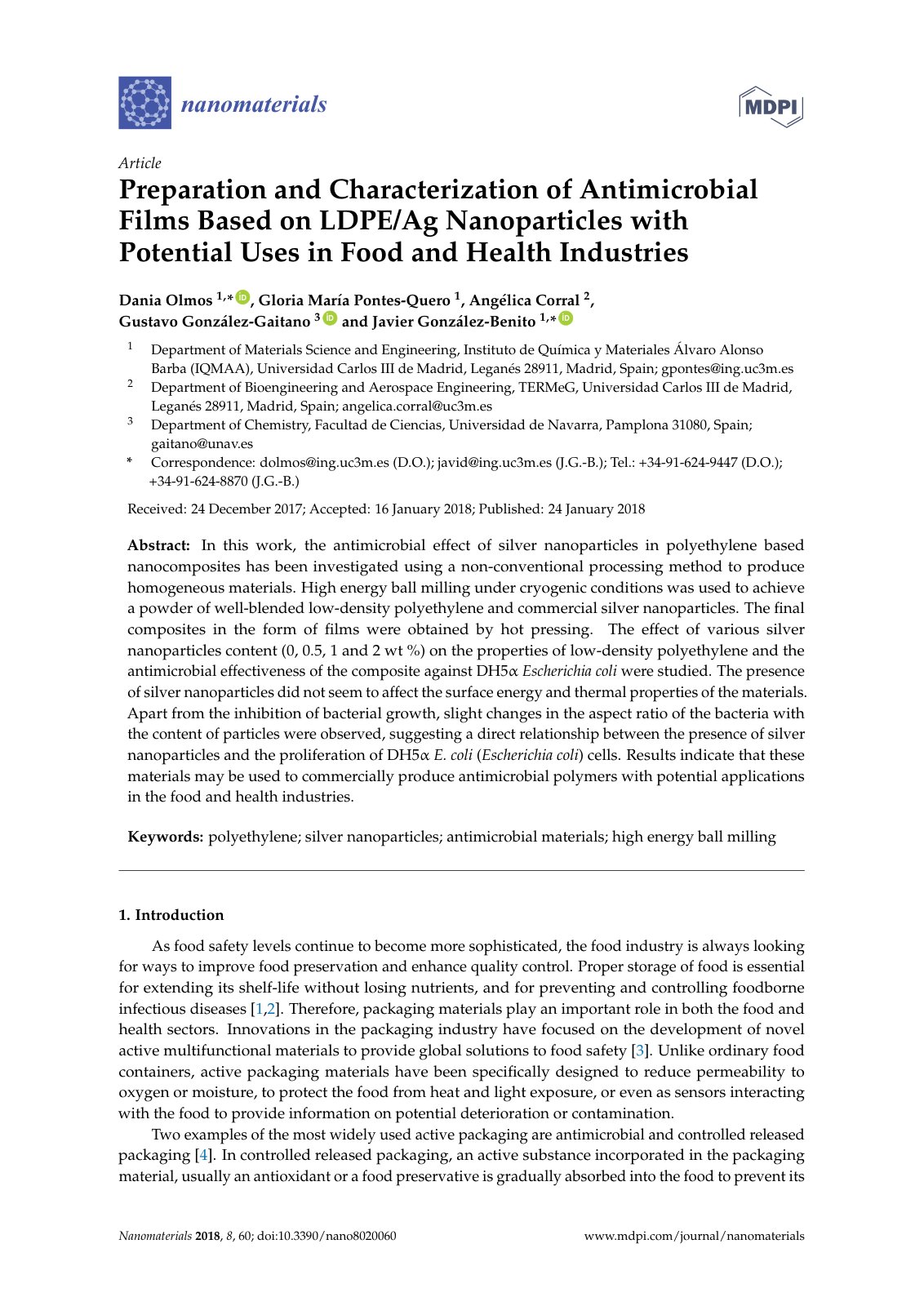 First page of Preparation and Characterization of Anti