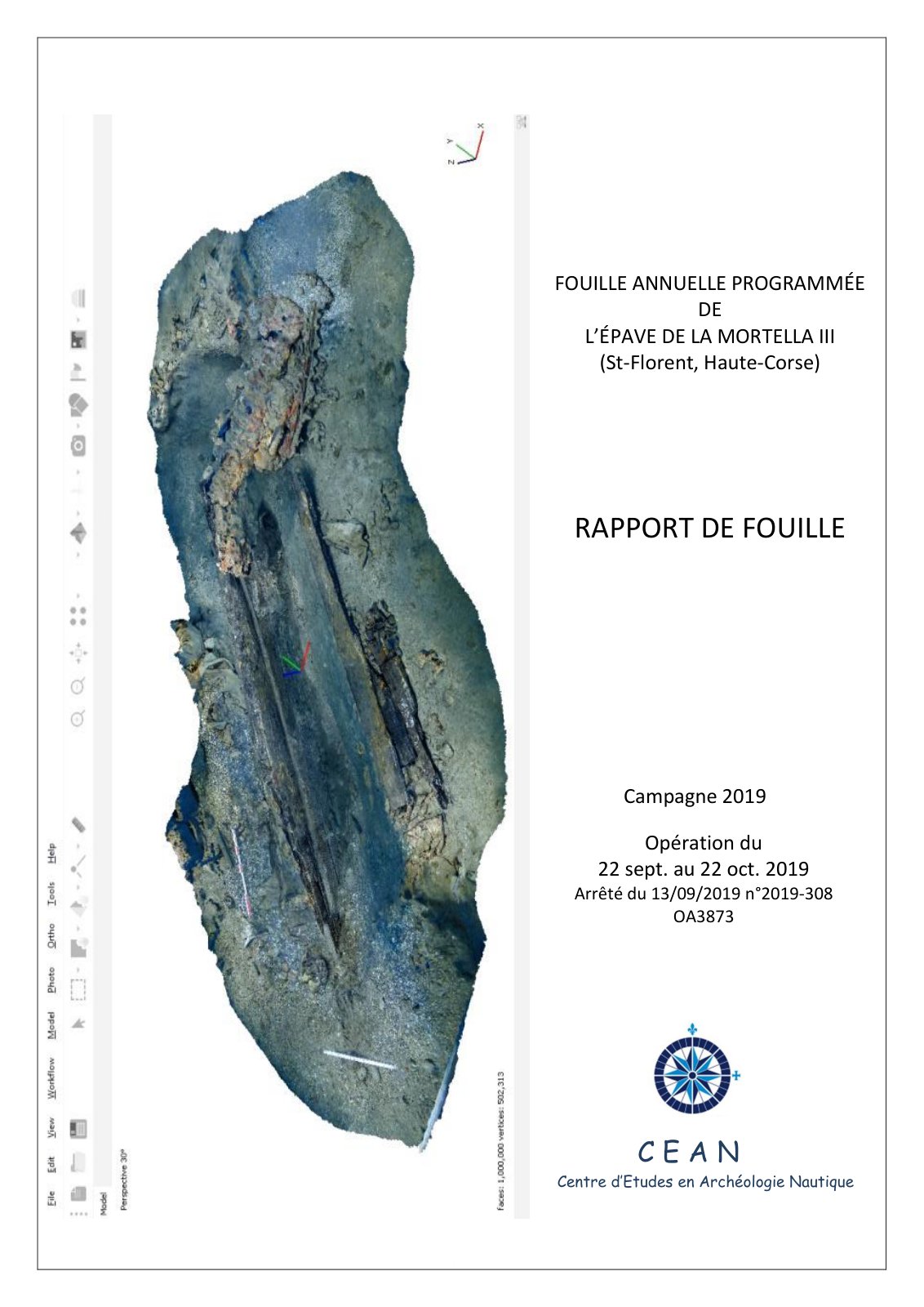 First page of FOUILLE ANNUELLE PROGRAMMÉE DE L’ÉPAVE DE LA MORTELLA III