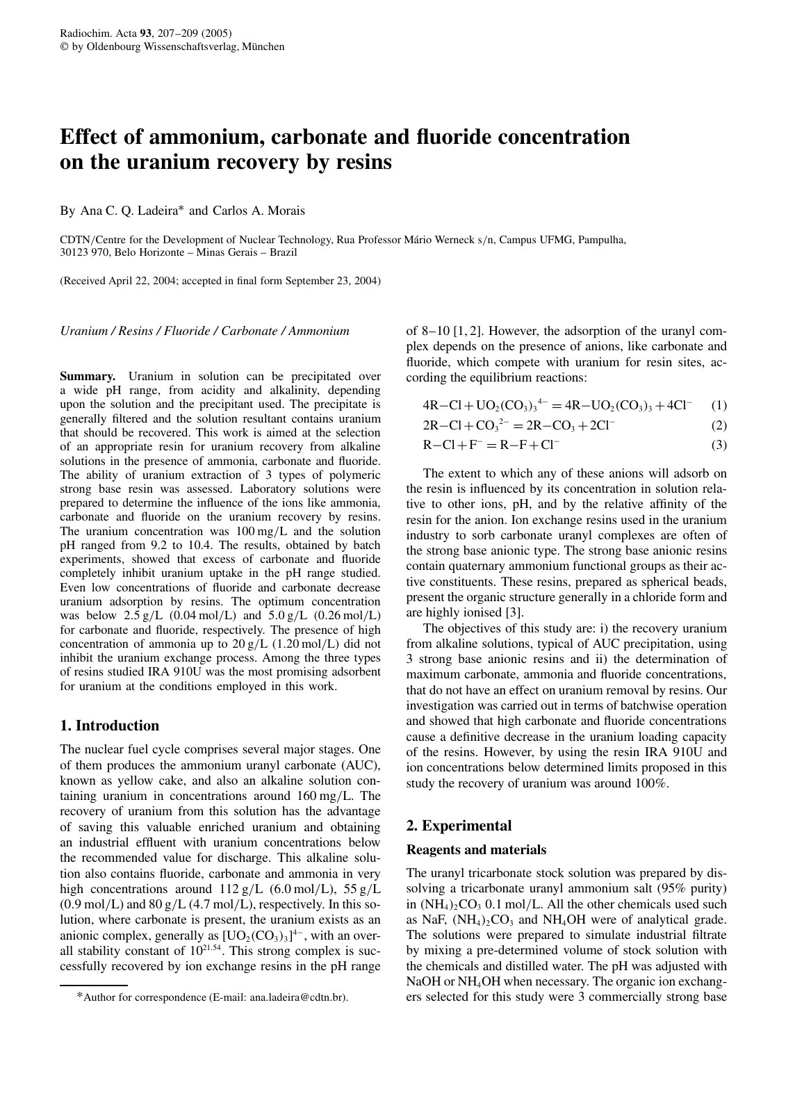 First page of Effect of ammonium carbonate and fluorid