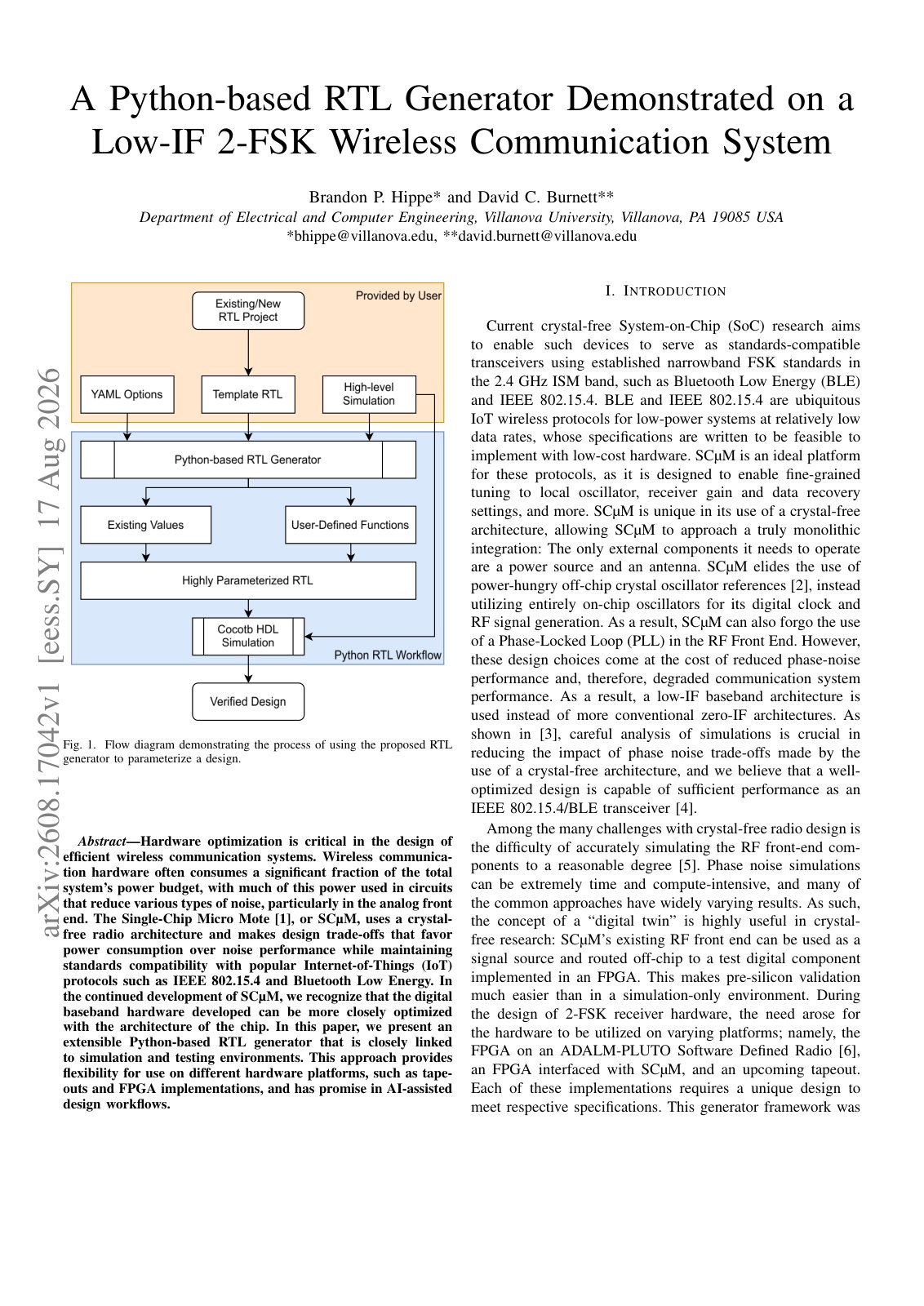 First page of 2026 Hippe RTL Generator Wireless System