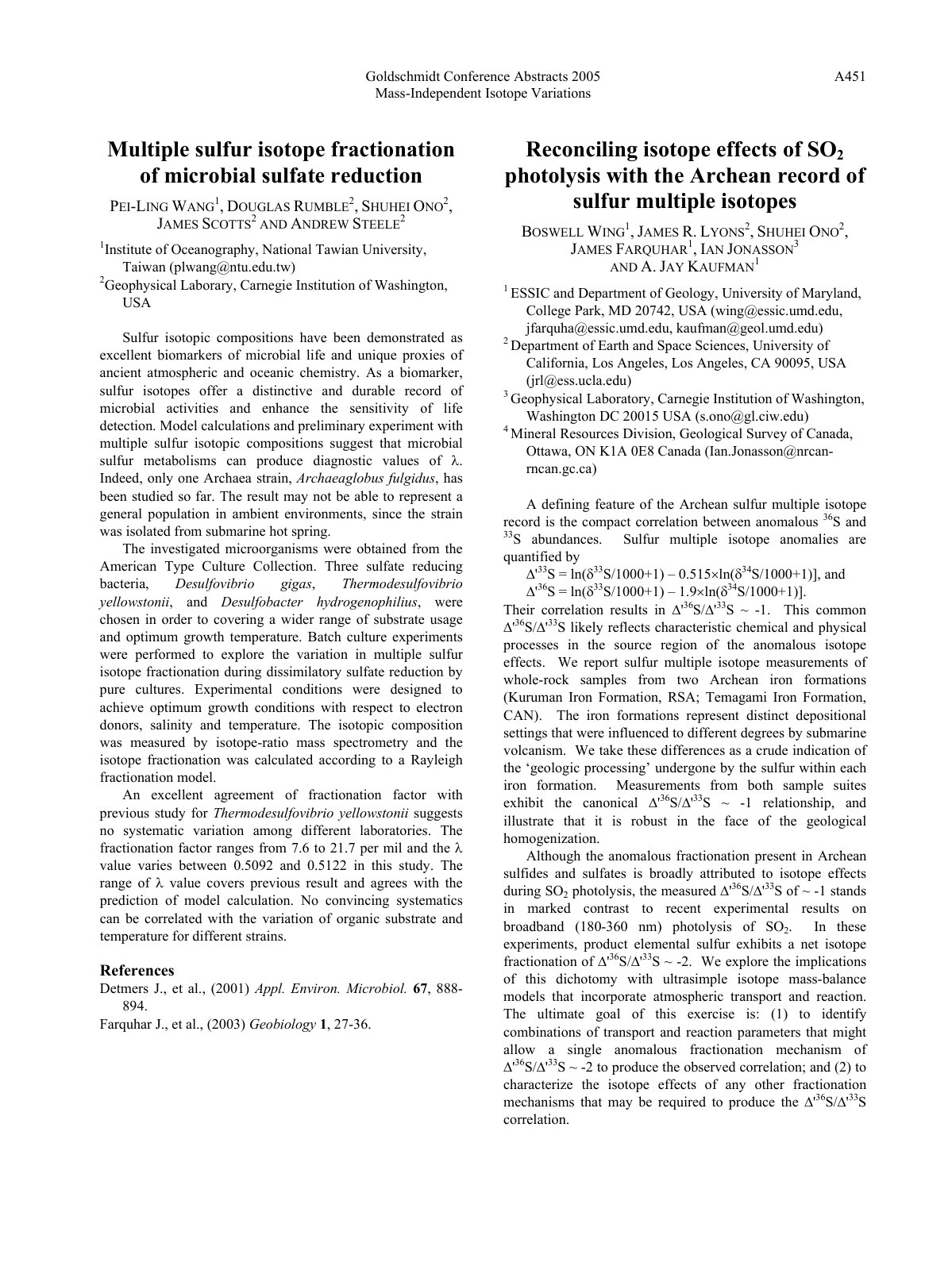 First page of Mass-Independent Isotope Variations