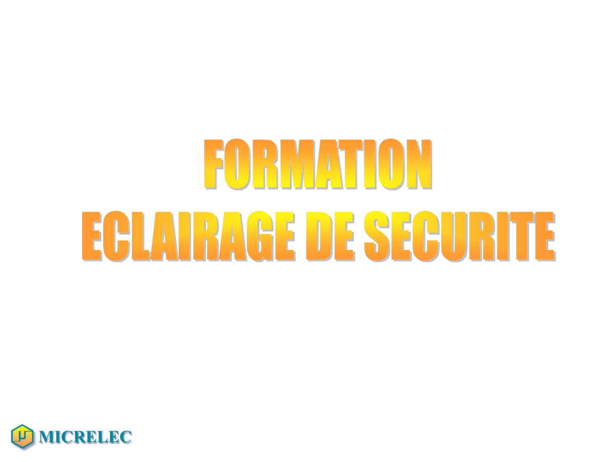 First page of Règlement de Sécurité de l'éclairage de sécurité