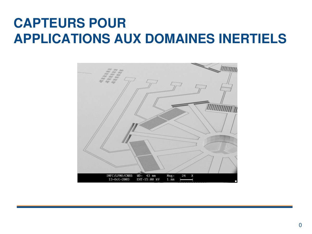 First page of capteurs inertiels