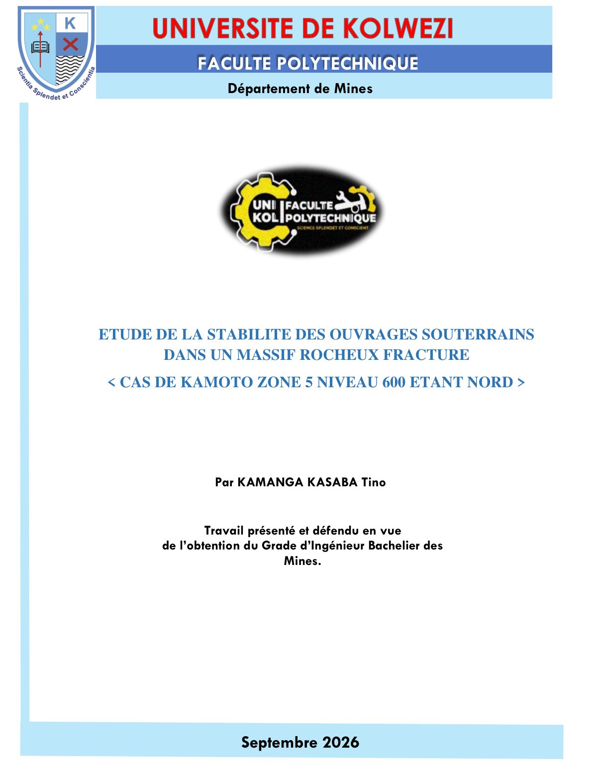 First page of Tino KAMANGA