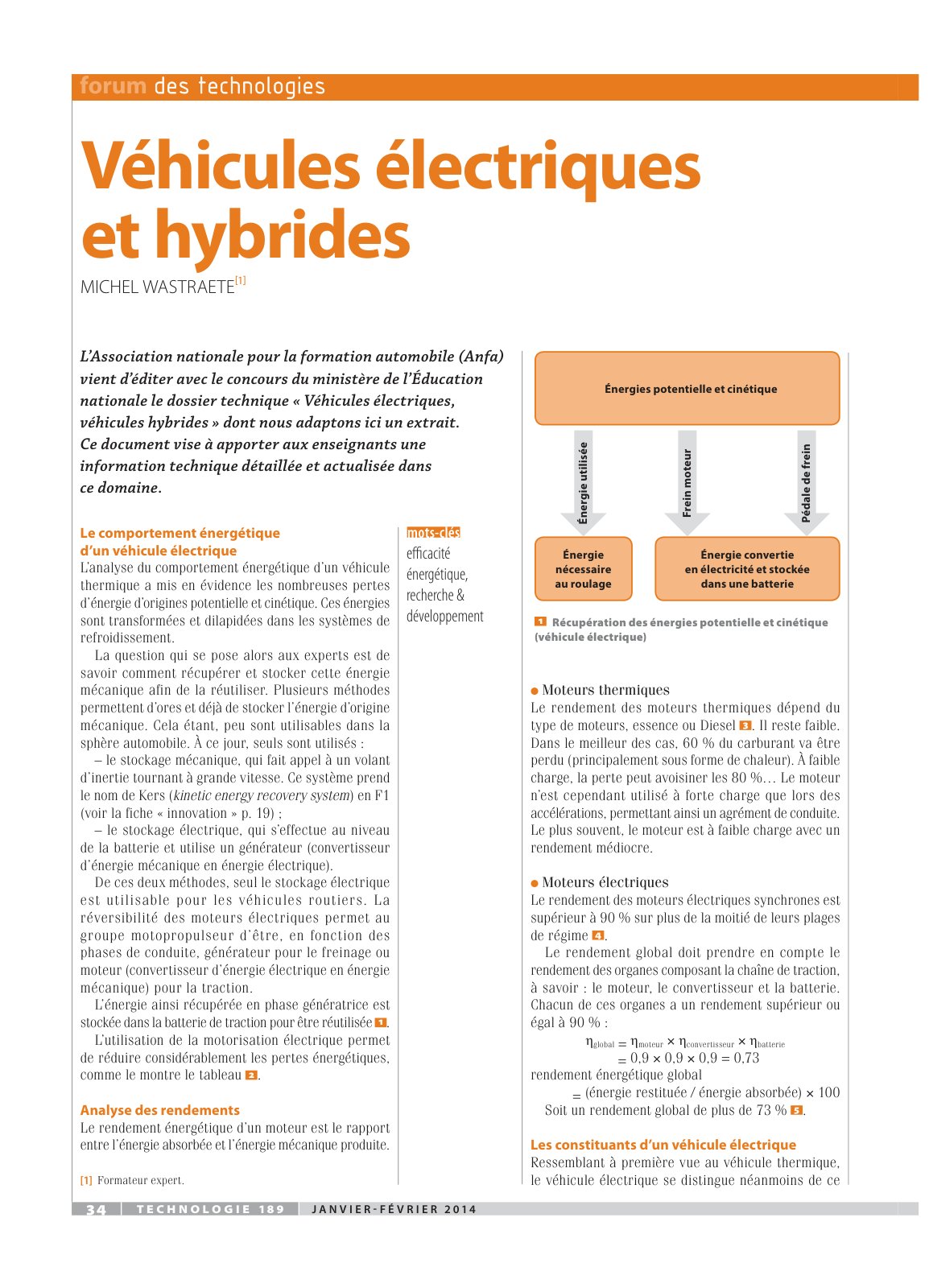 First page of vehicules electriques et hybrides