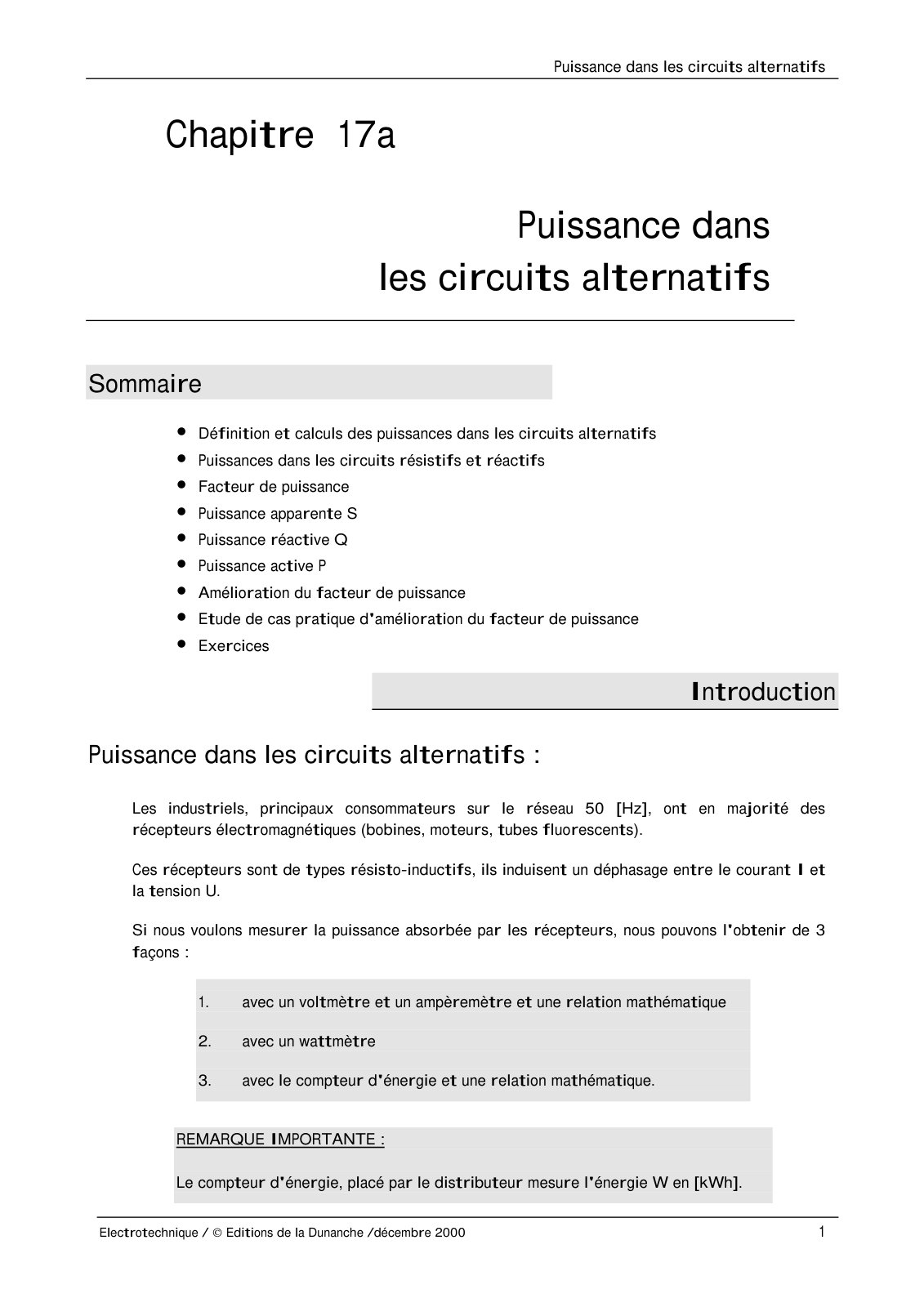 First page of puissancealternatif