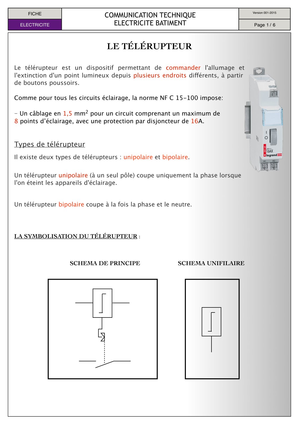 First page of LE TÉLÉRUPTEUR