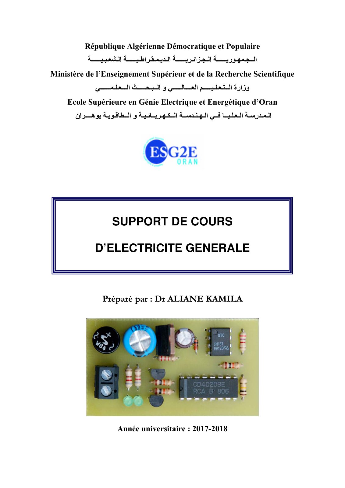 First page of ELEC1 VF ALIANE