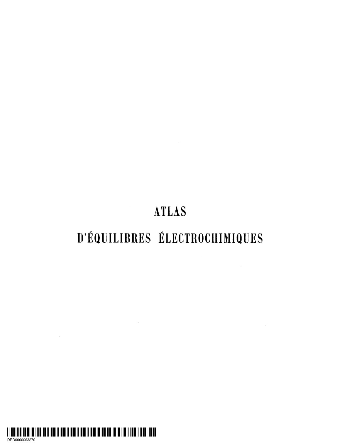 First page of 807857699 Atlas d Equilibres Electrochimiques a 25 C