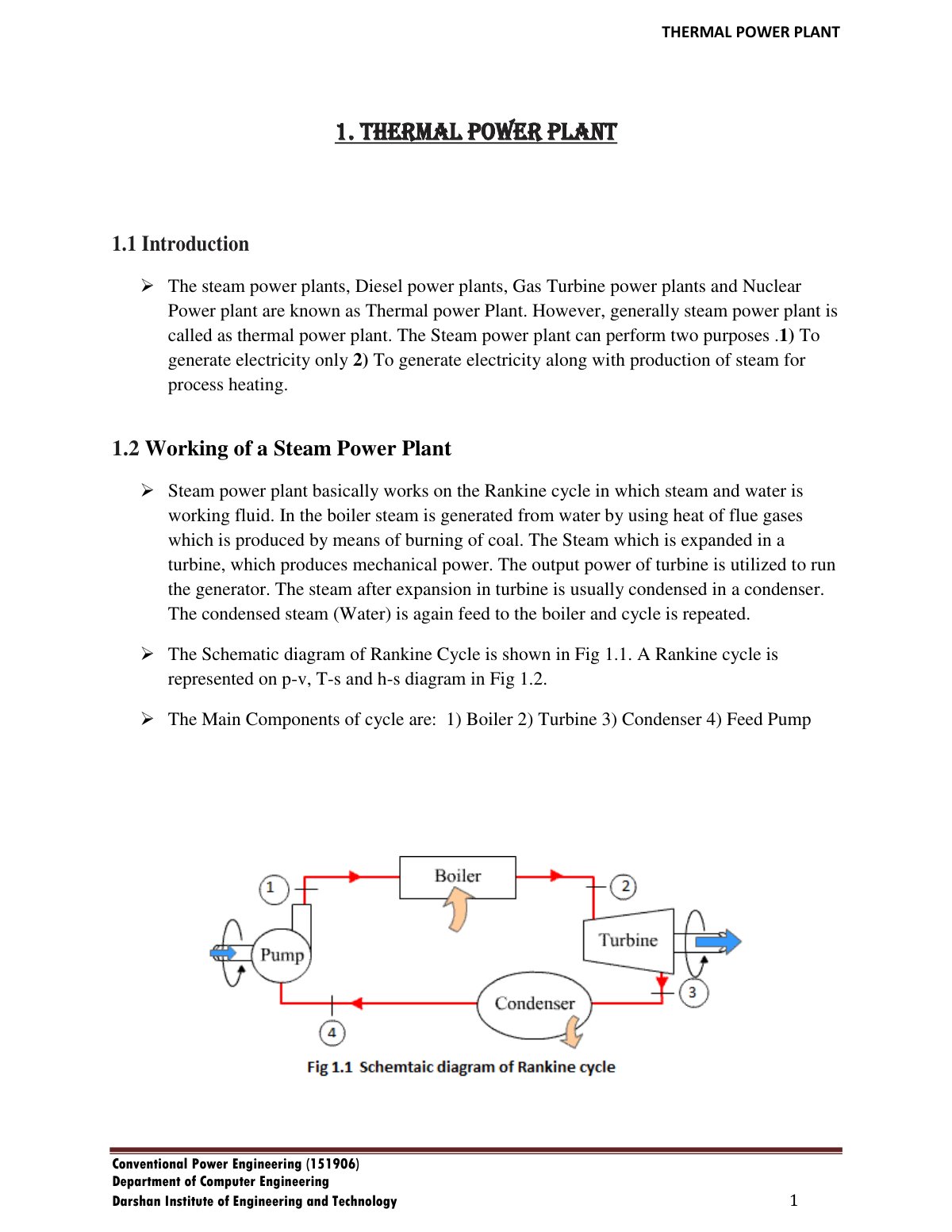 First page of THERMAL POWER PLANT