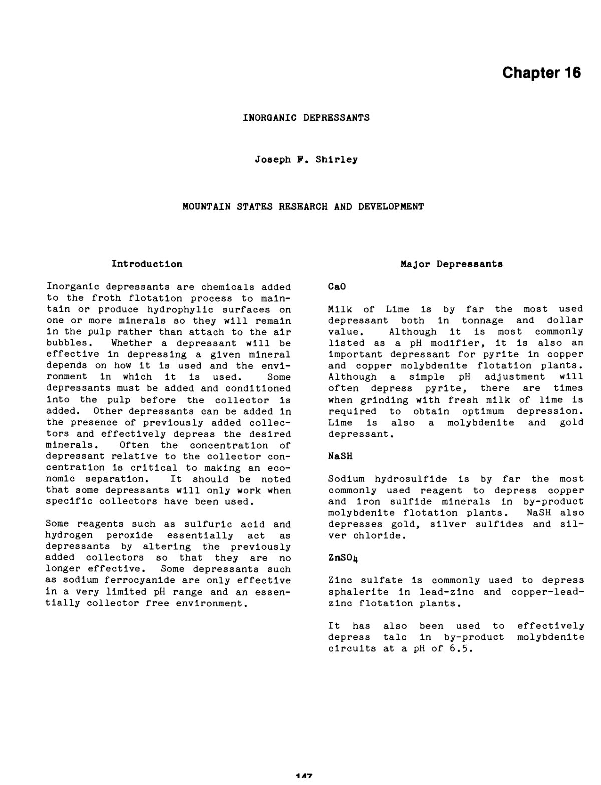 First page of INORGANIC DEPRESSANTS