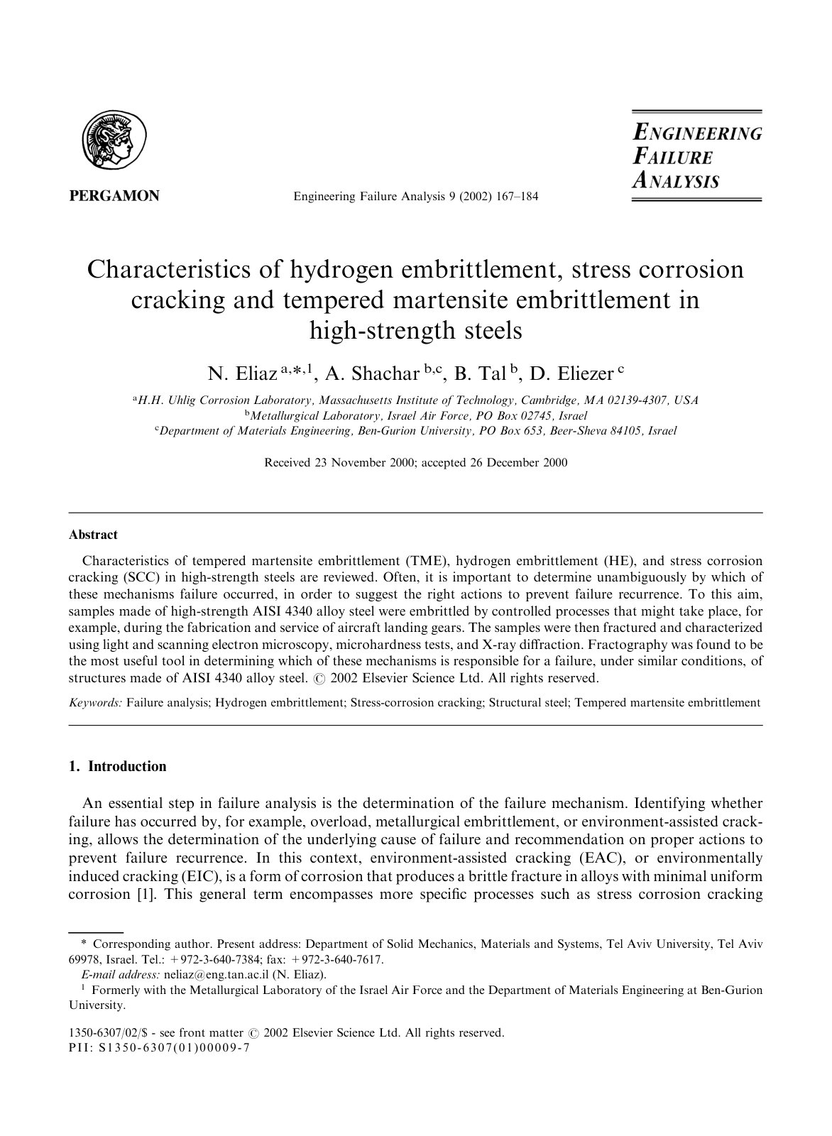 First page of Characteristics of hydrogen embrittlemen