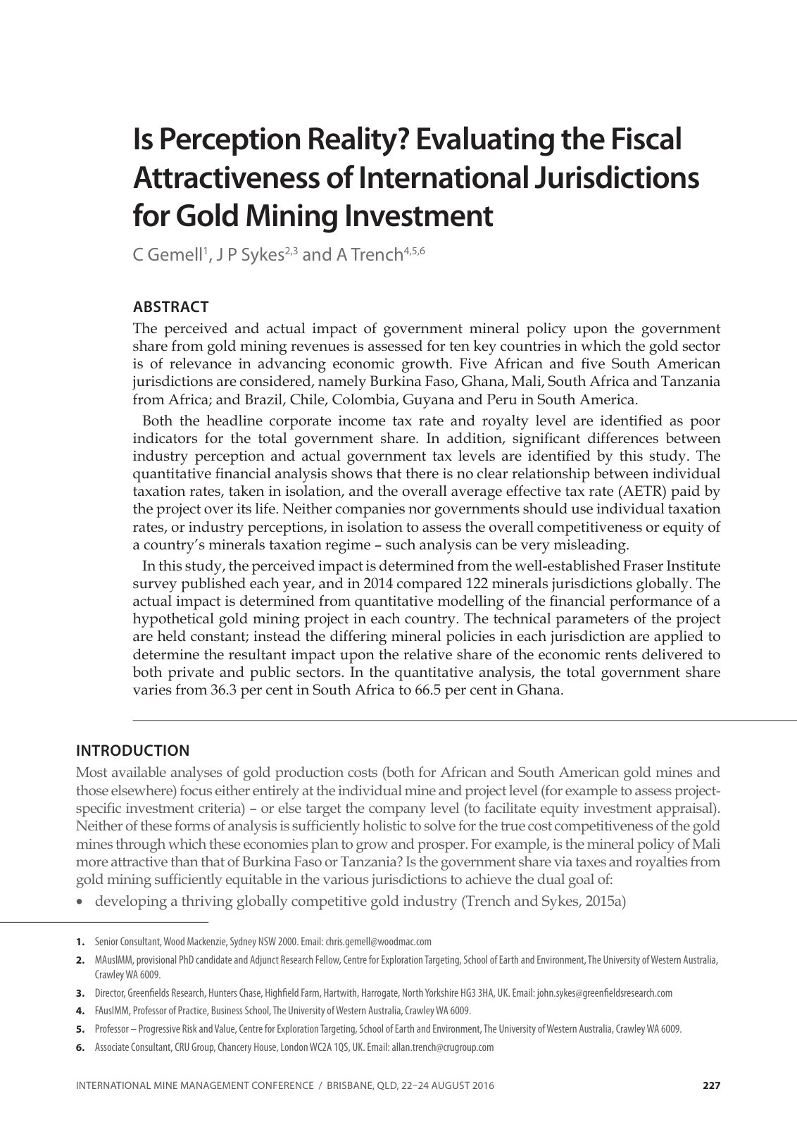 First page of Is Perception Reality Evaluating the Fis