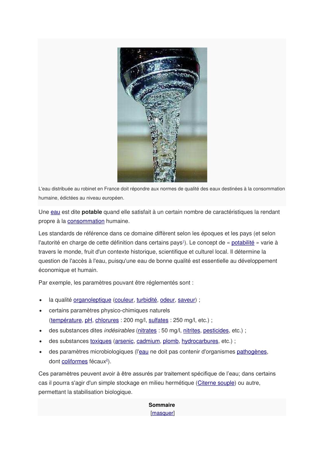 First page of Chimie des eaux docx