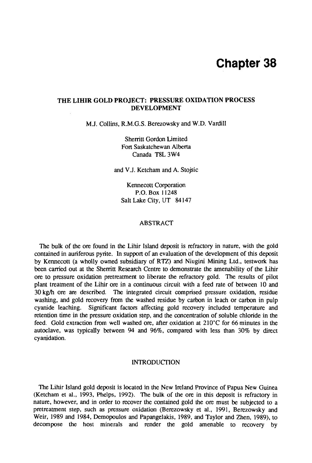 First page of HPAO Lihir Project
