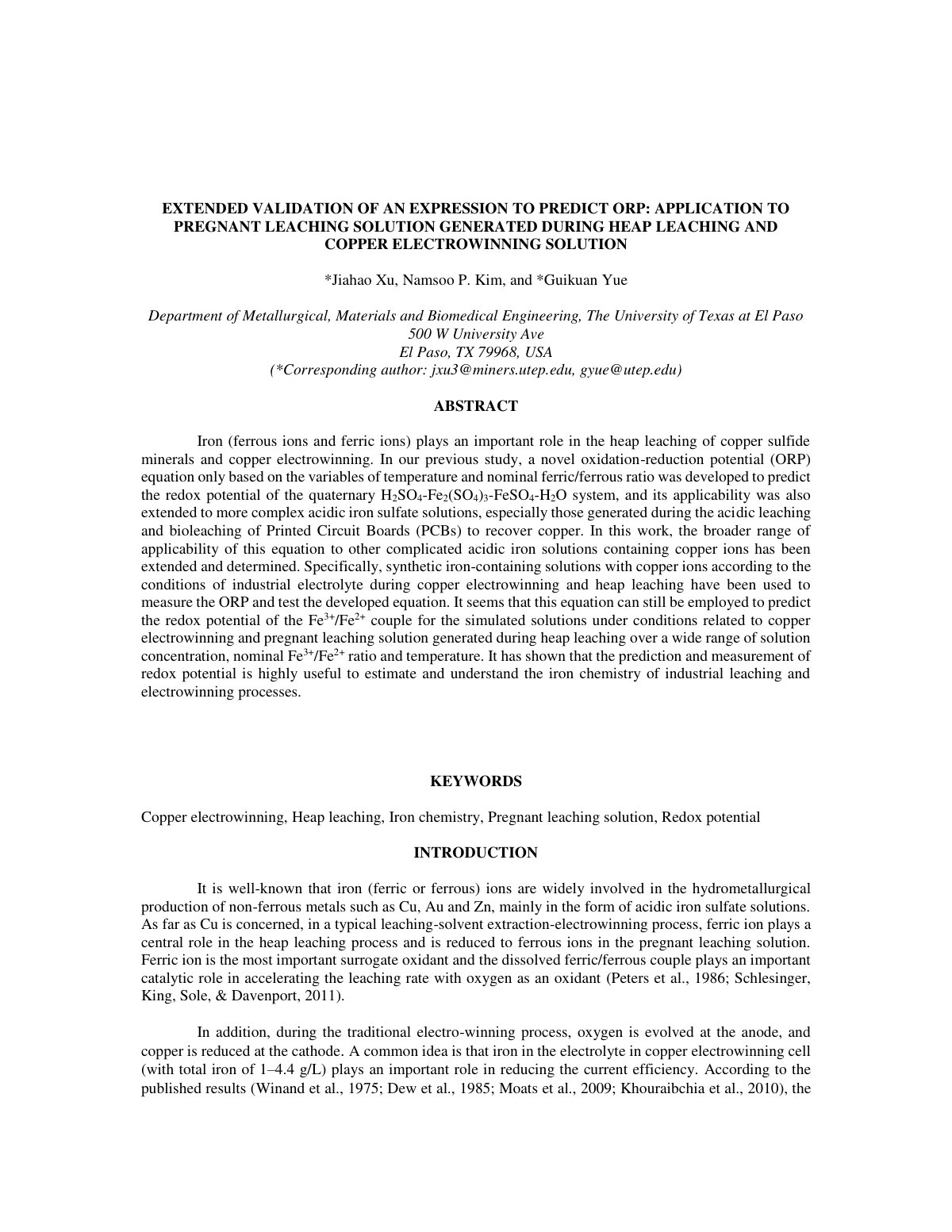 First page of EXTENDED VALIDATION OF AN EXPRESSION TO
