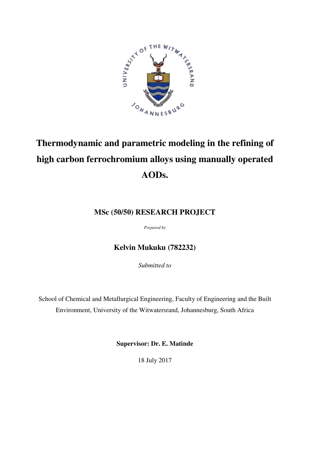 First page of Thermodynamic and parametric modeling in