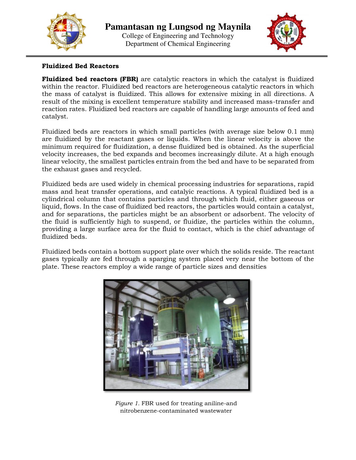 First page of 321858453 Fluidized Bed Reactor