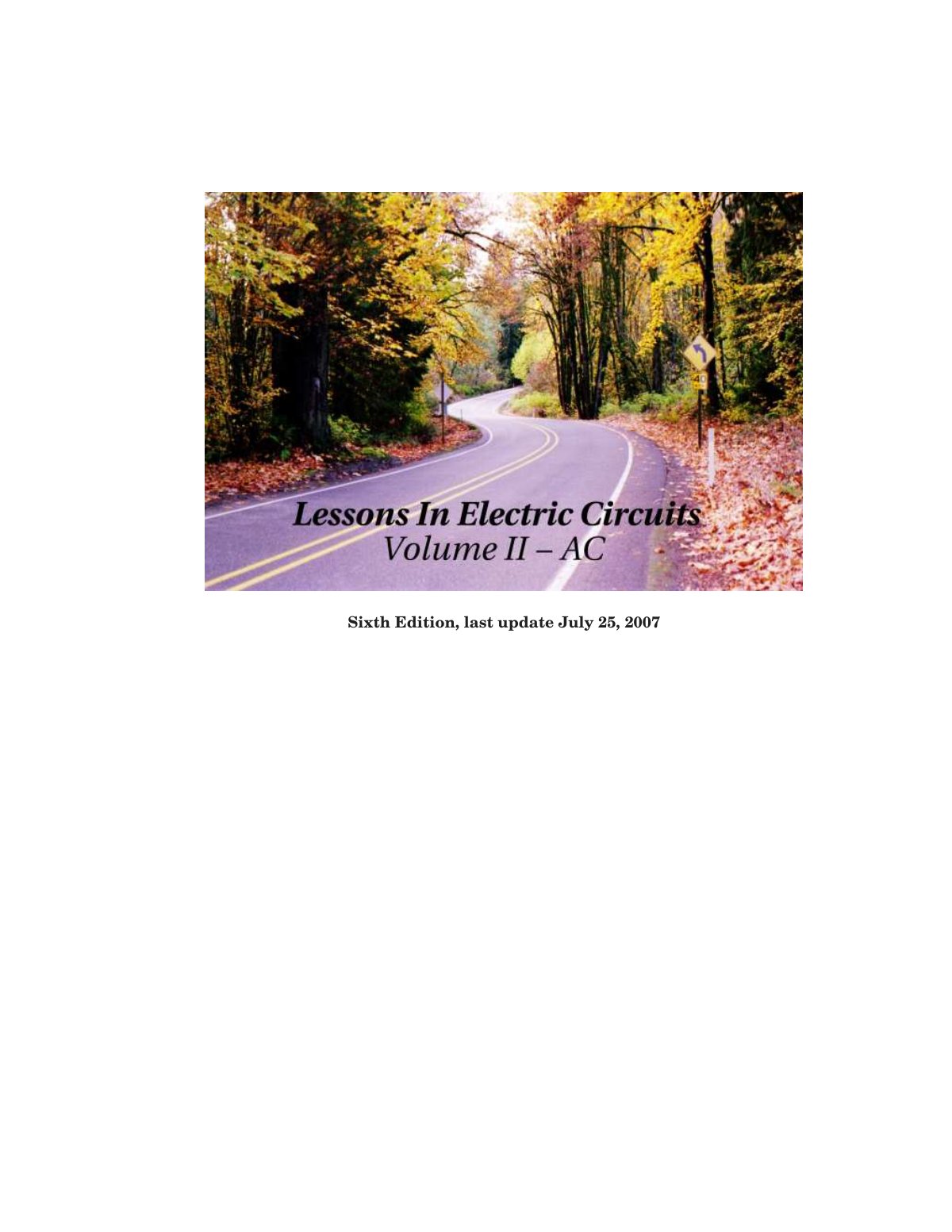 First page of Lessons In Electric Circuits Vol 2   AC