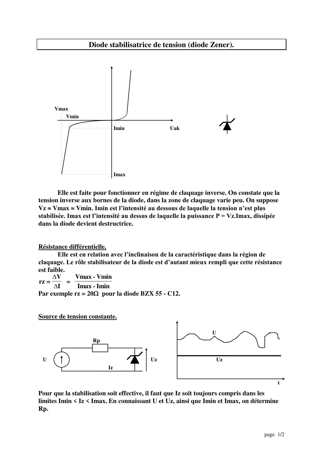 First page of zener
