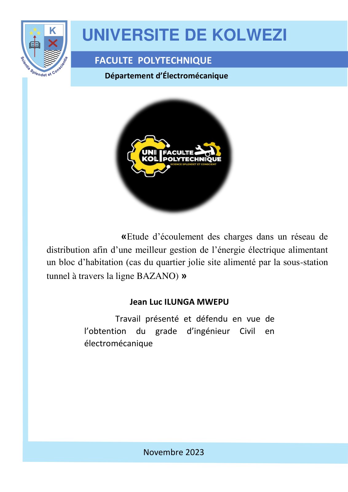 First page of 2022 2023 TFE ELM Ilunga Mwepu Jean Luc