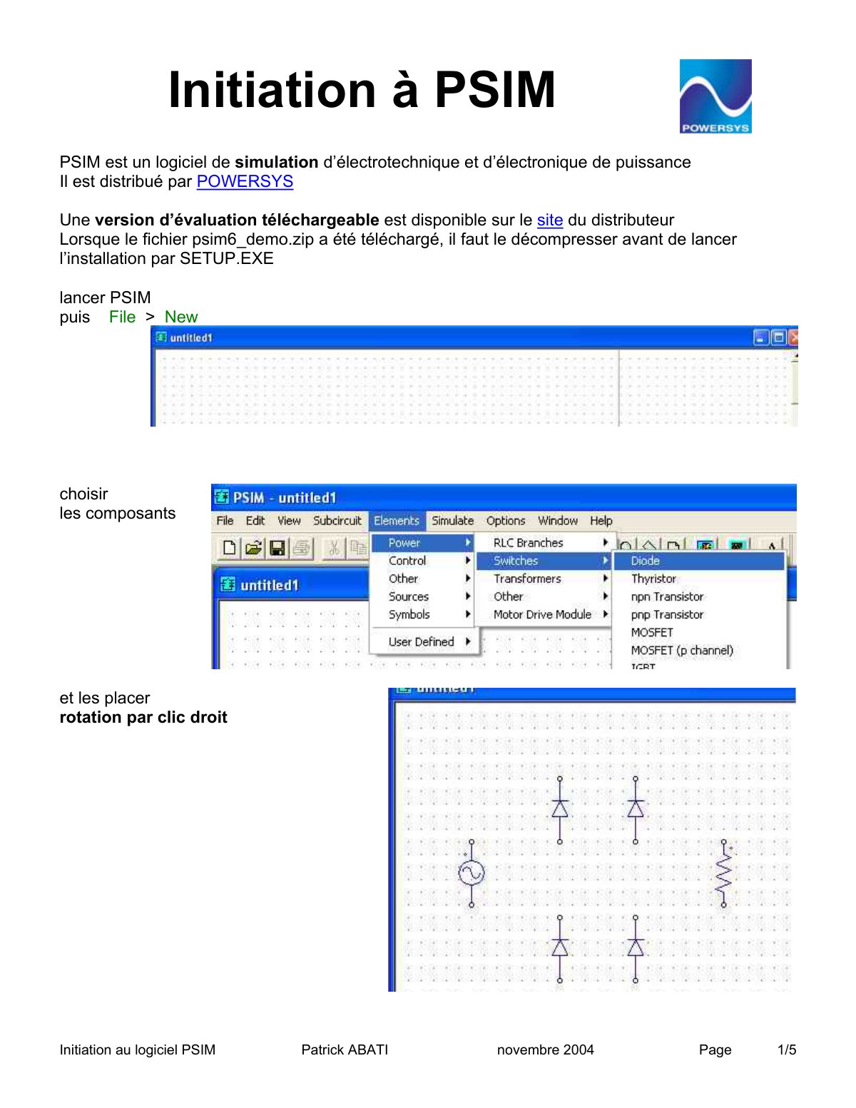 First page of psim