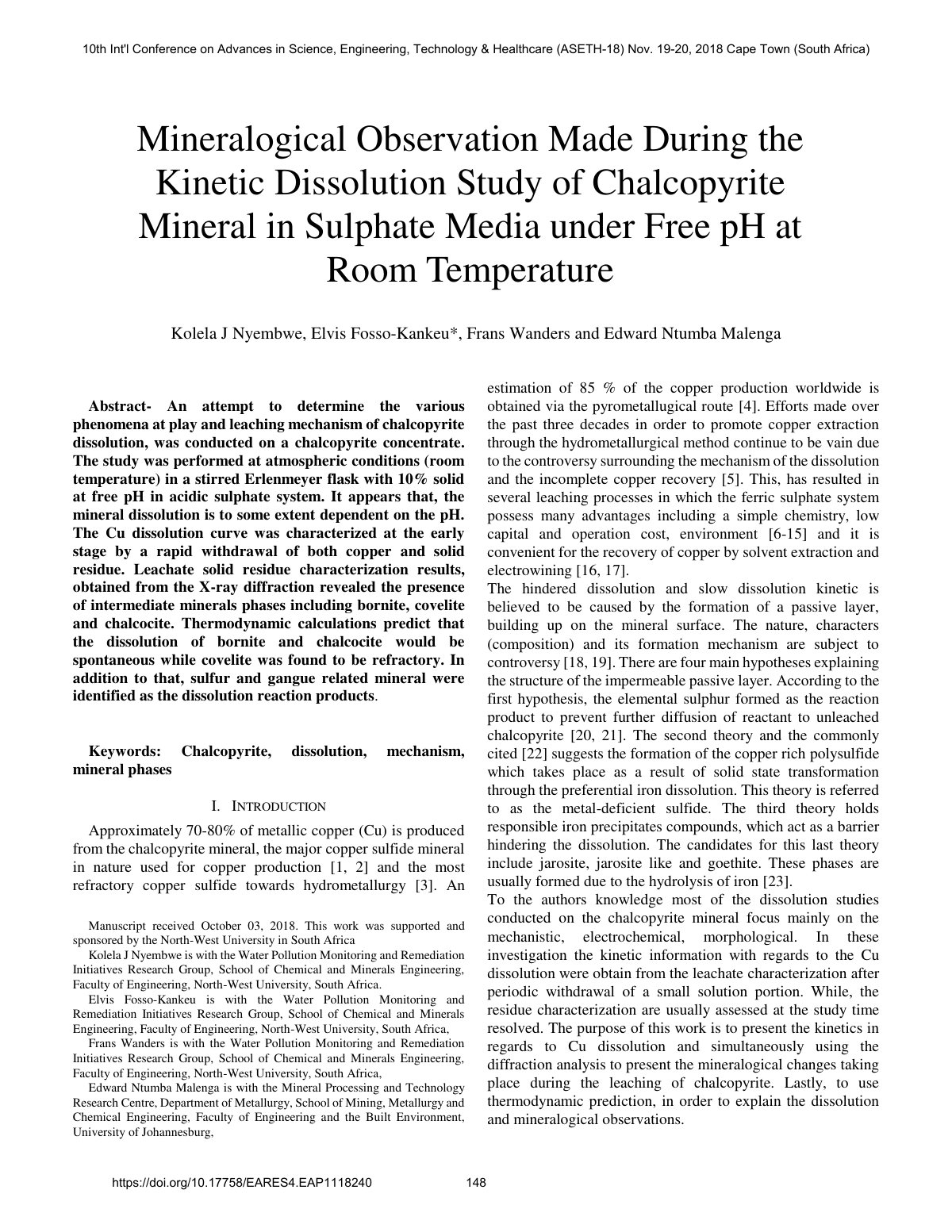 First page of The Cu dissolution curve was characteriz