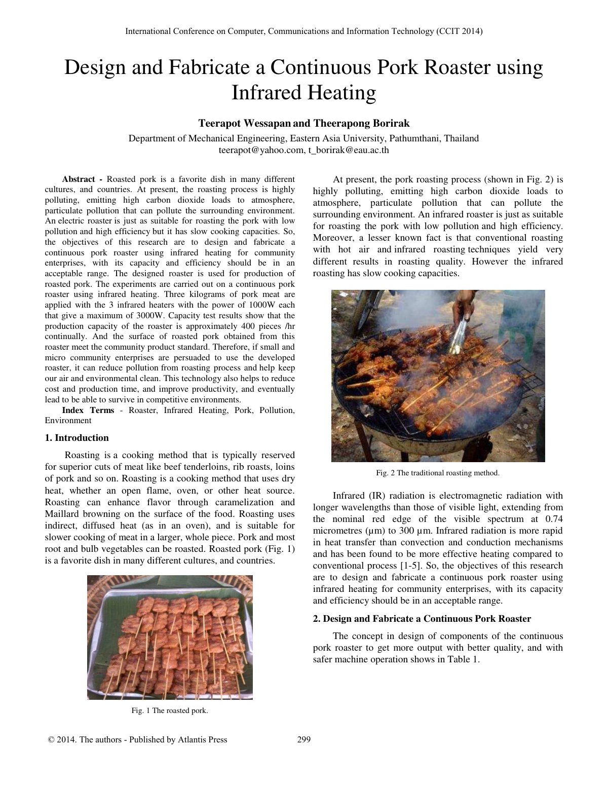 First page of Design and Fabricate a Continuous Pork R