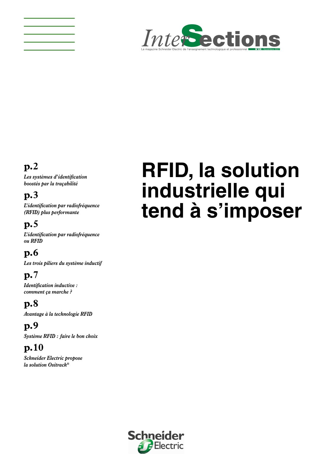 First page of RFID, la solution industrielle qui tend à s’imposer