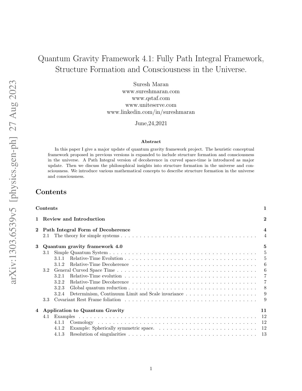 First page of A Framework of Principles for Quantum Ge