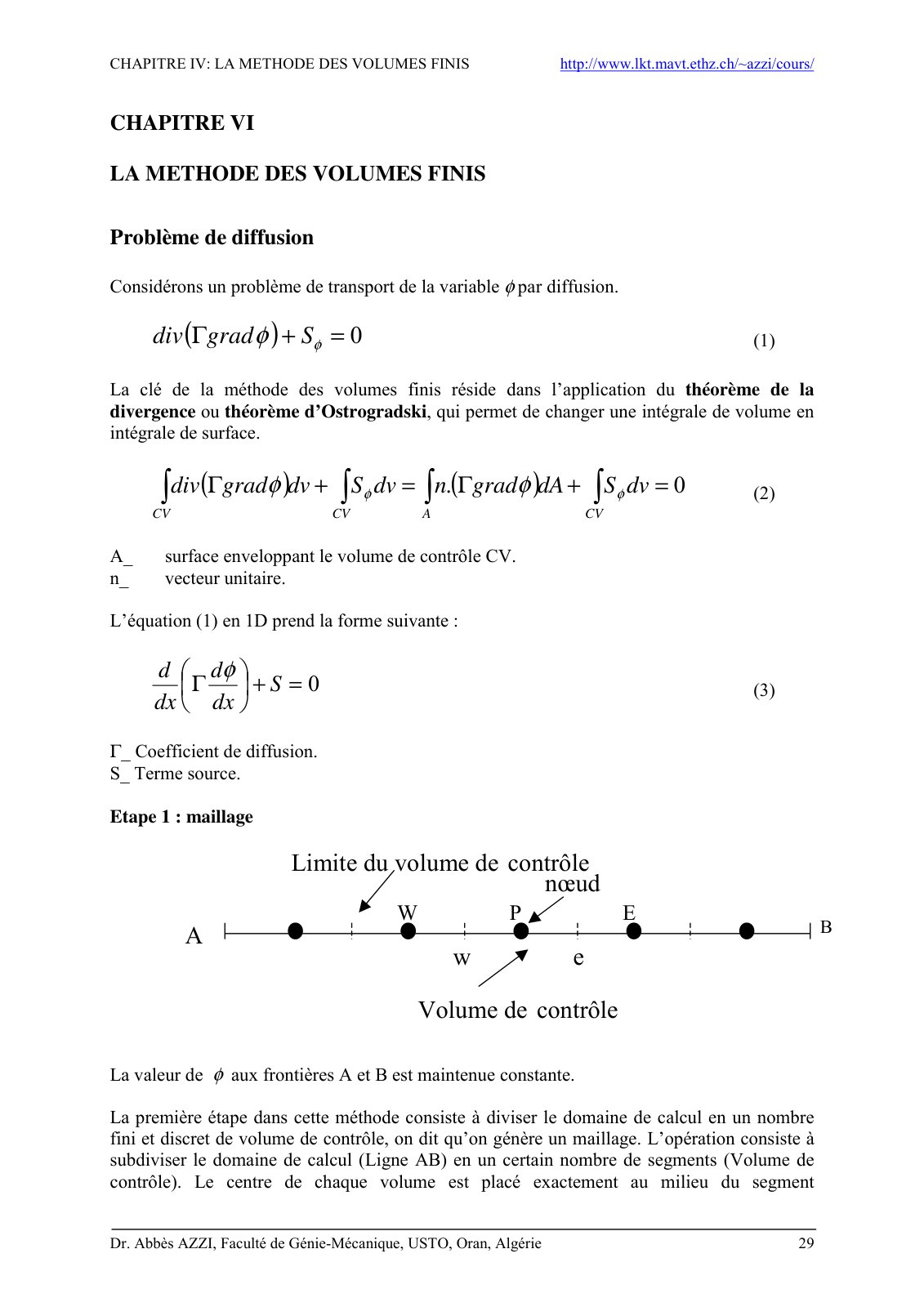 First page of La methode des volumes finis