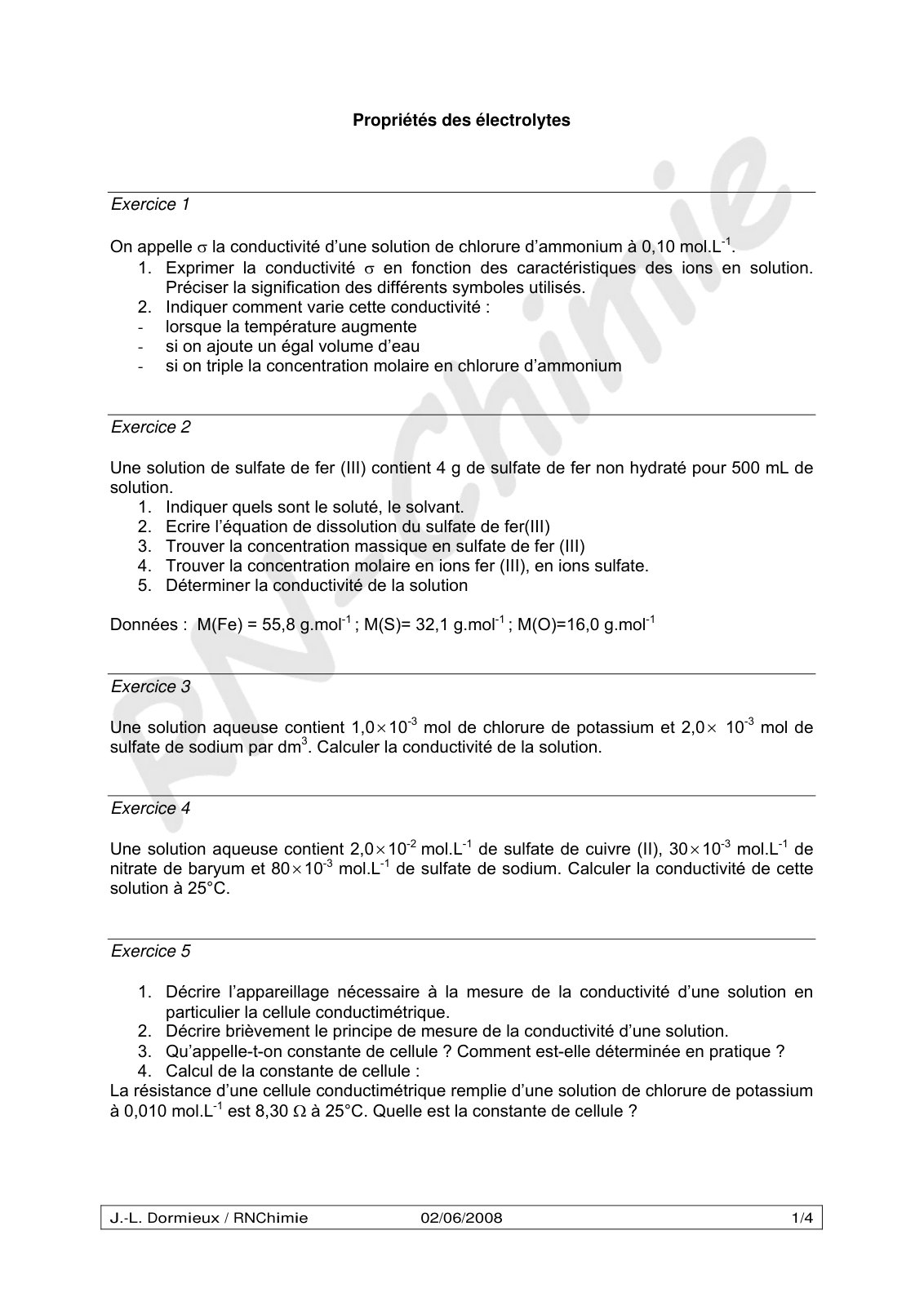 First page of electrolytes