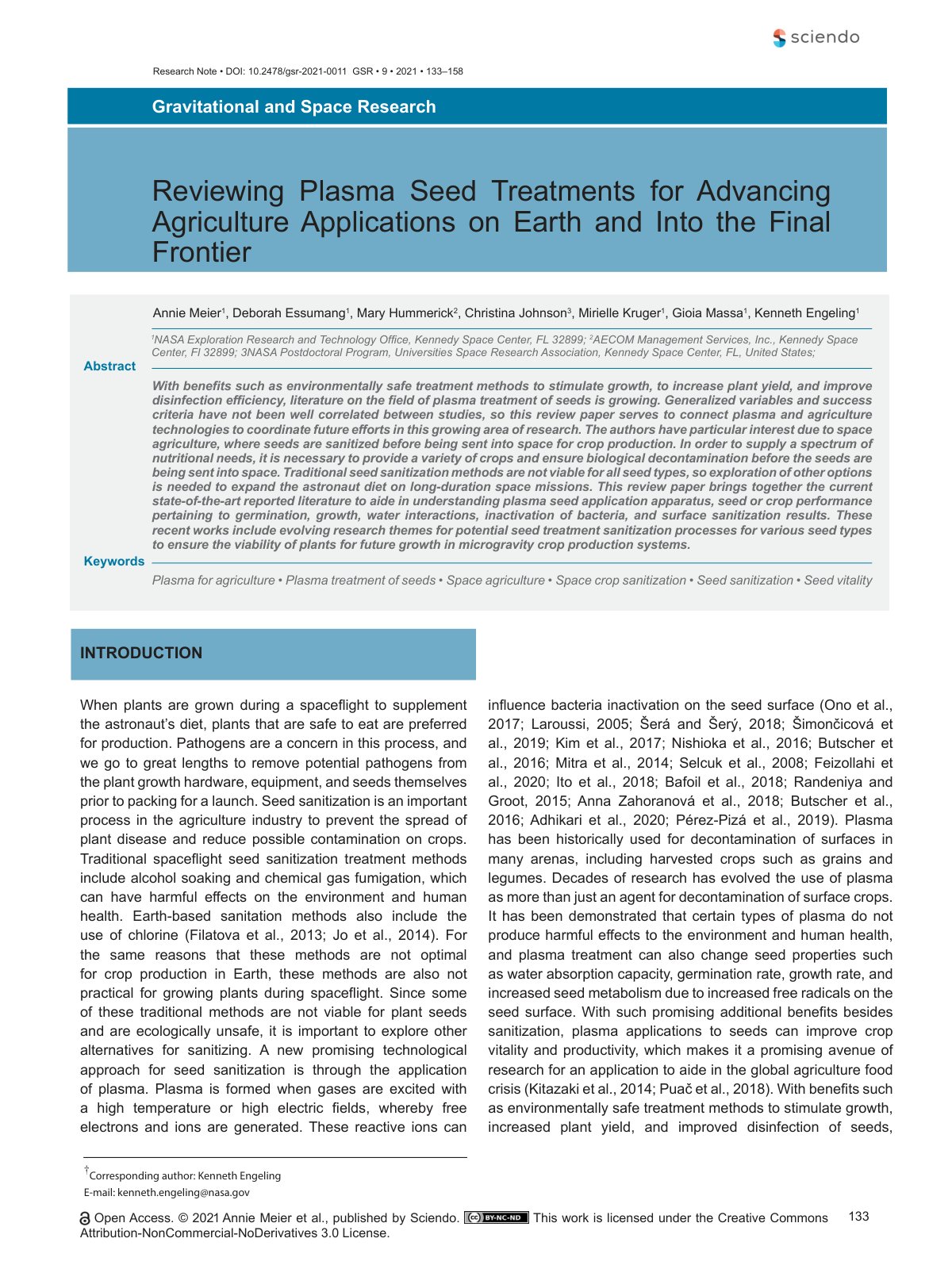 First page of Reviewing Plasma Seed Treatments for Adv