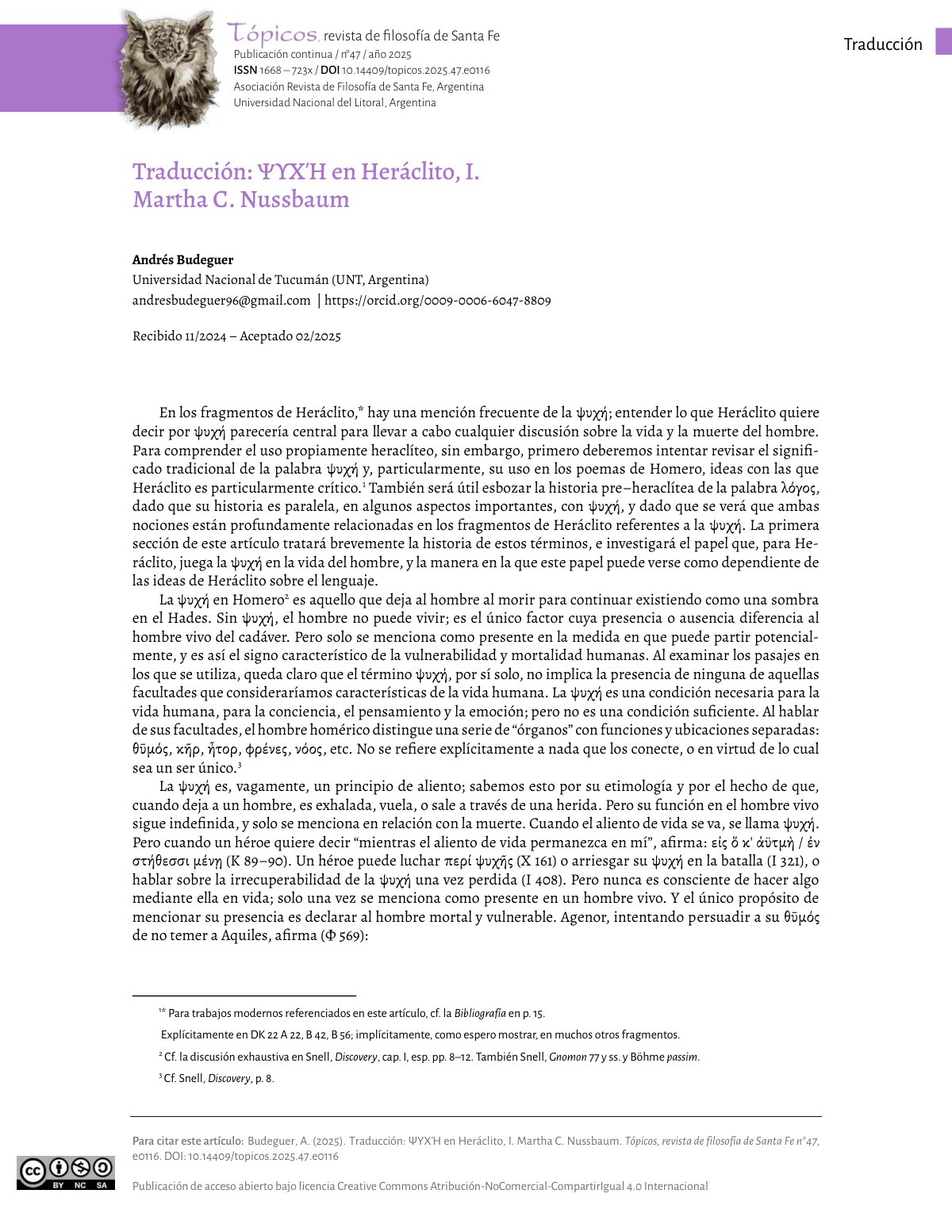 First page of en Heraclito I