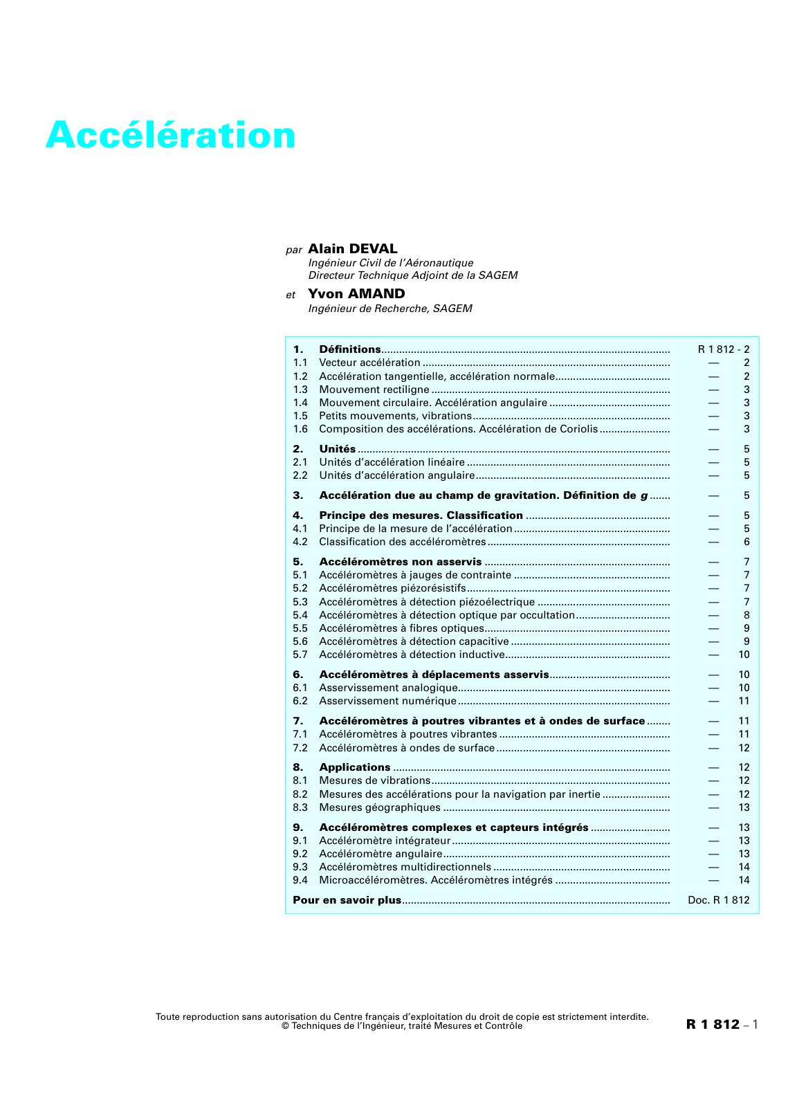 First page of acceleration