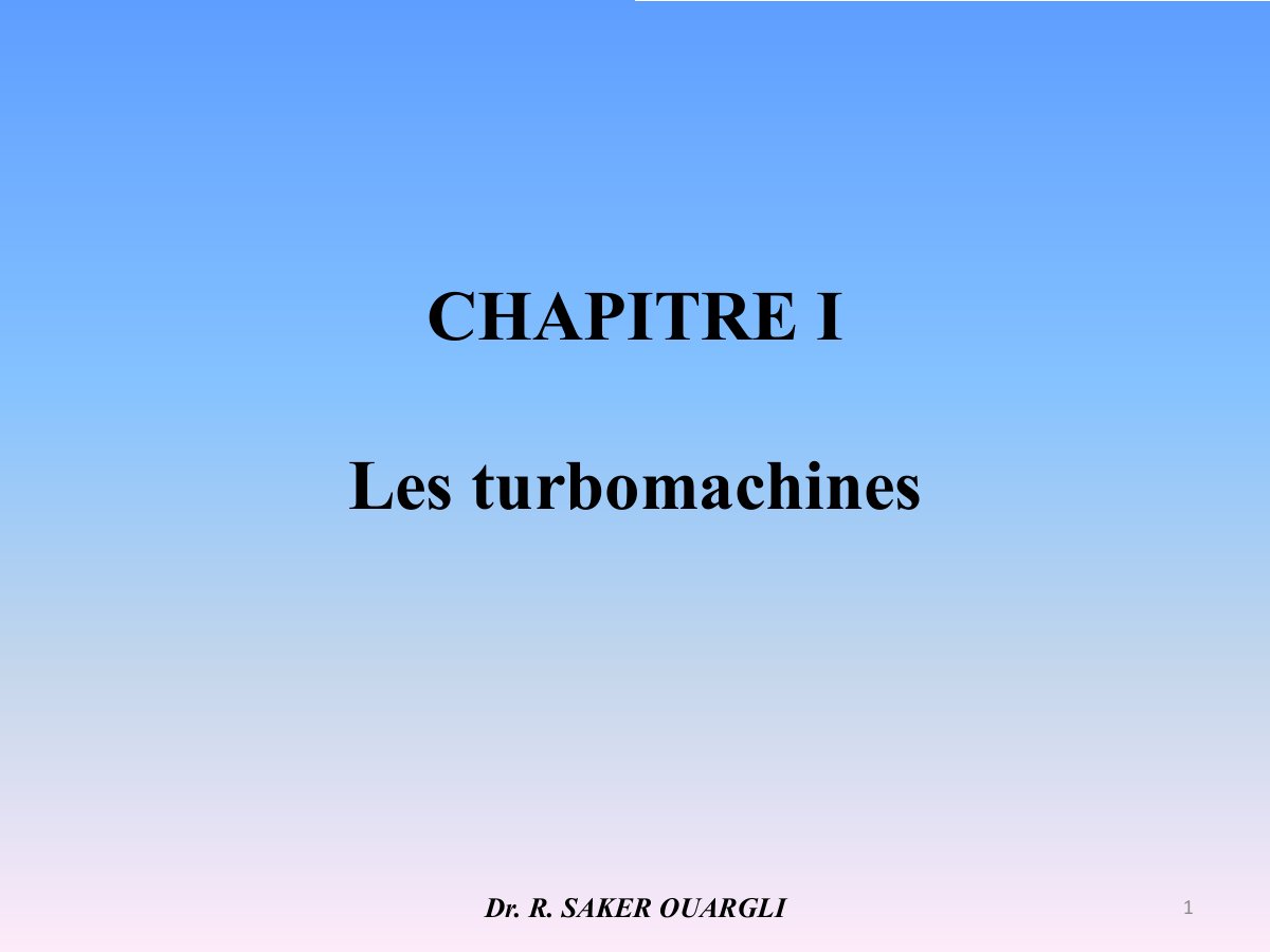 First page of Cours sur Pompes 