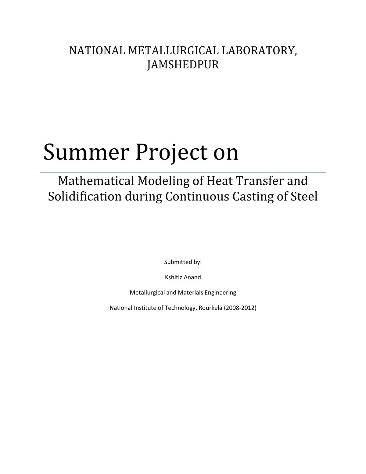First page of Mathematical Modelling of Heat Transfer (1)
