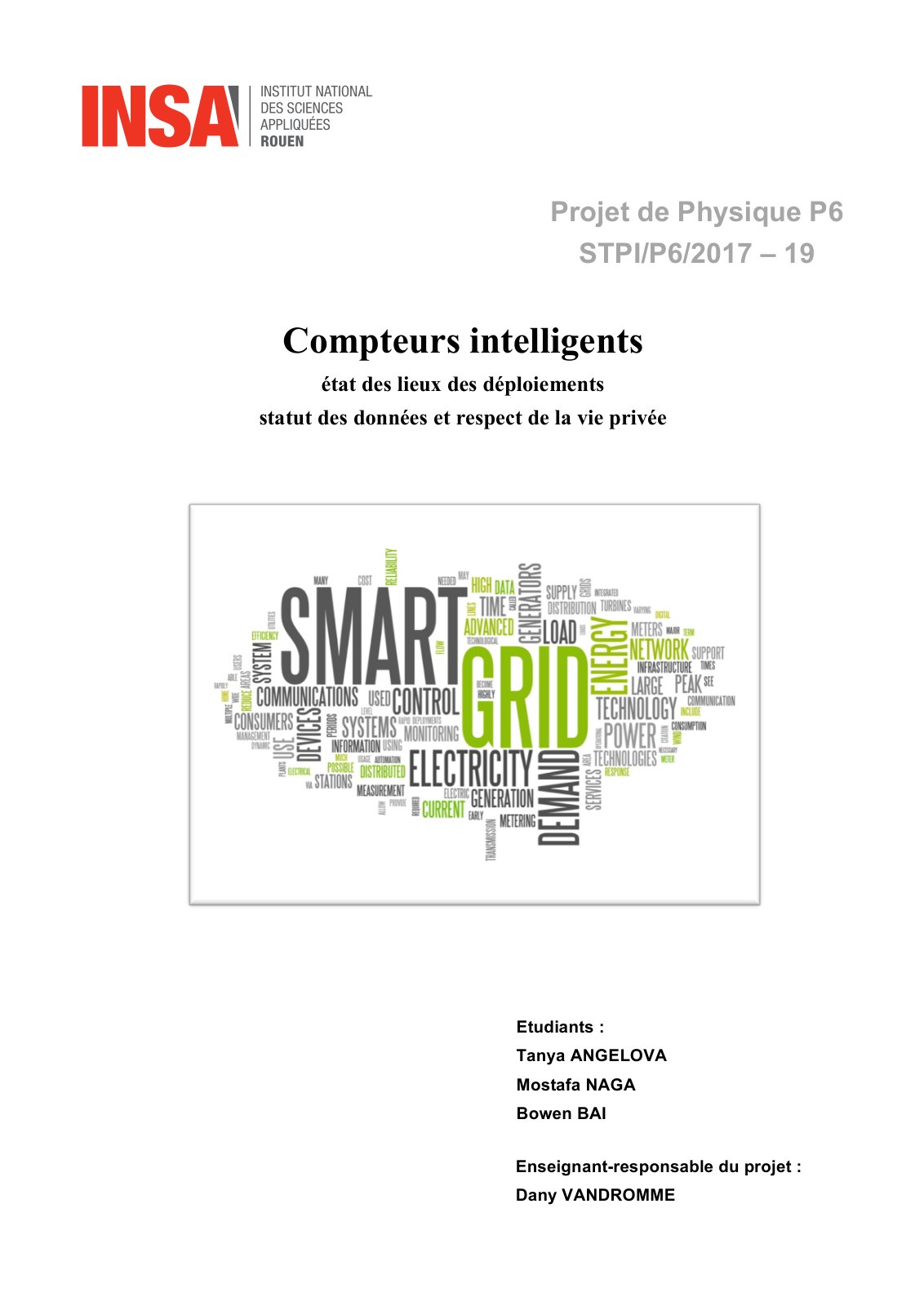 First page of Rapport P6 2017 19