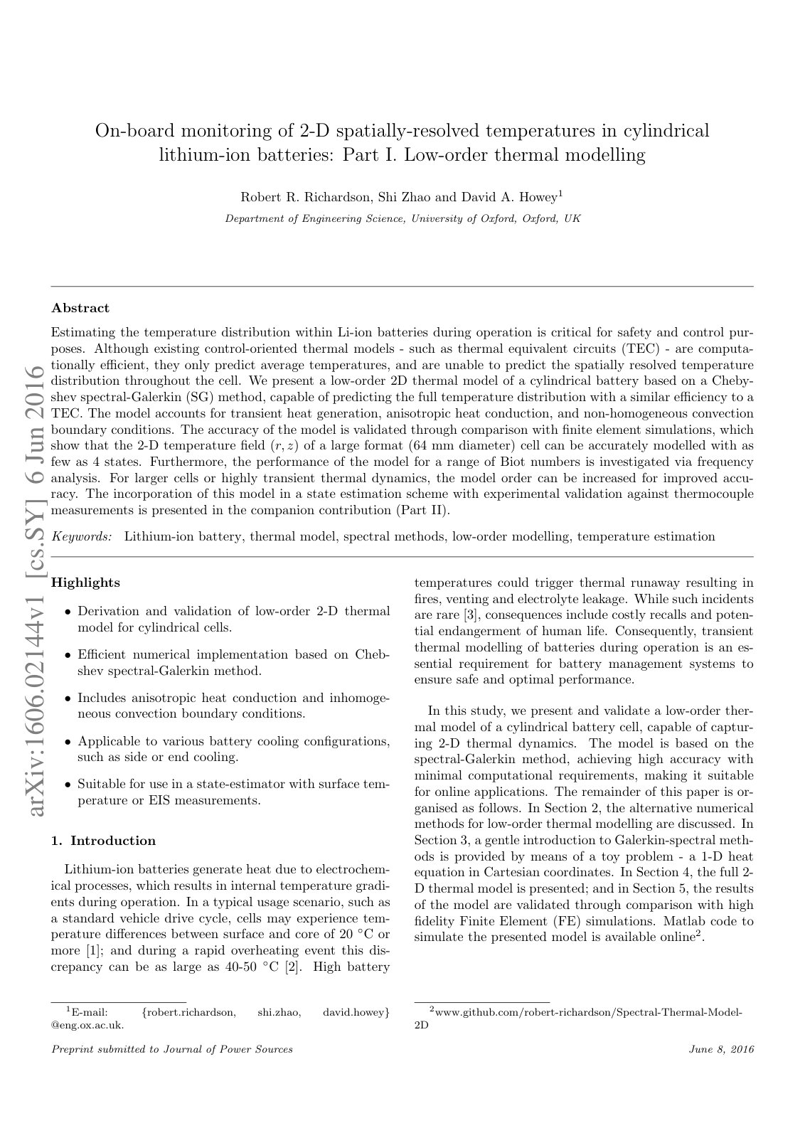 First page of On-board monitoring of 2-D spatially-resolved temperatures in cylindrical