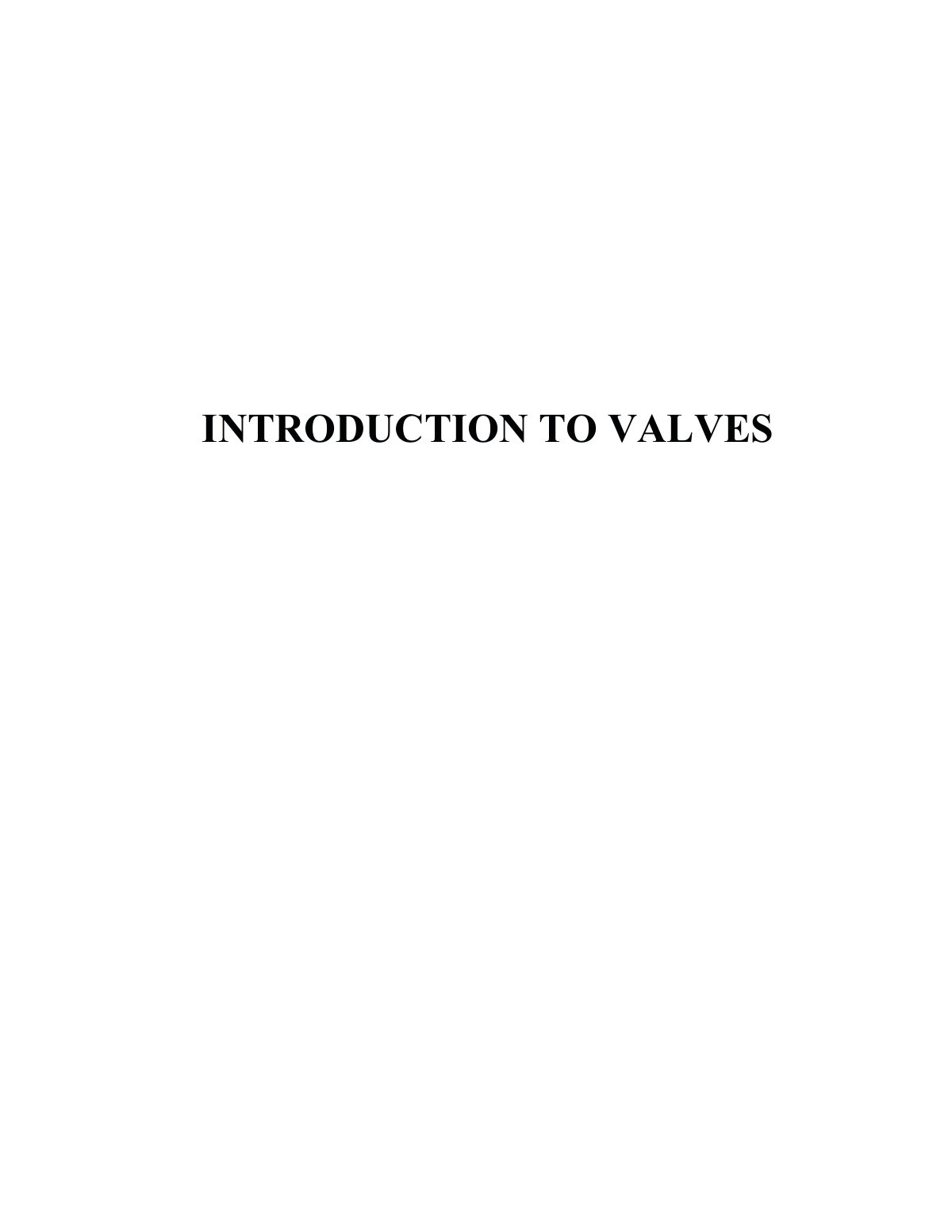 First page of Valve Basics