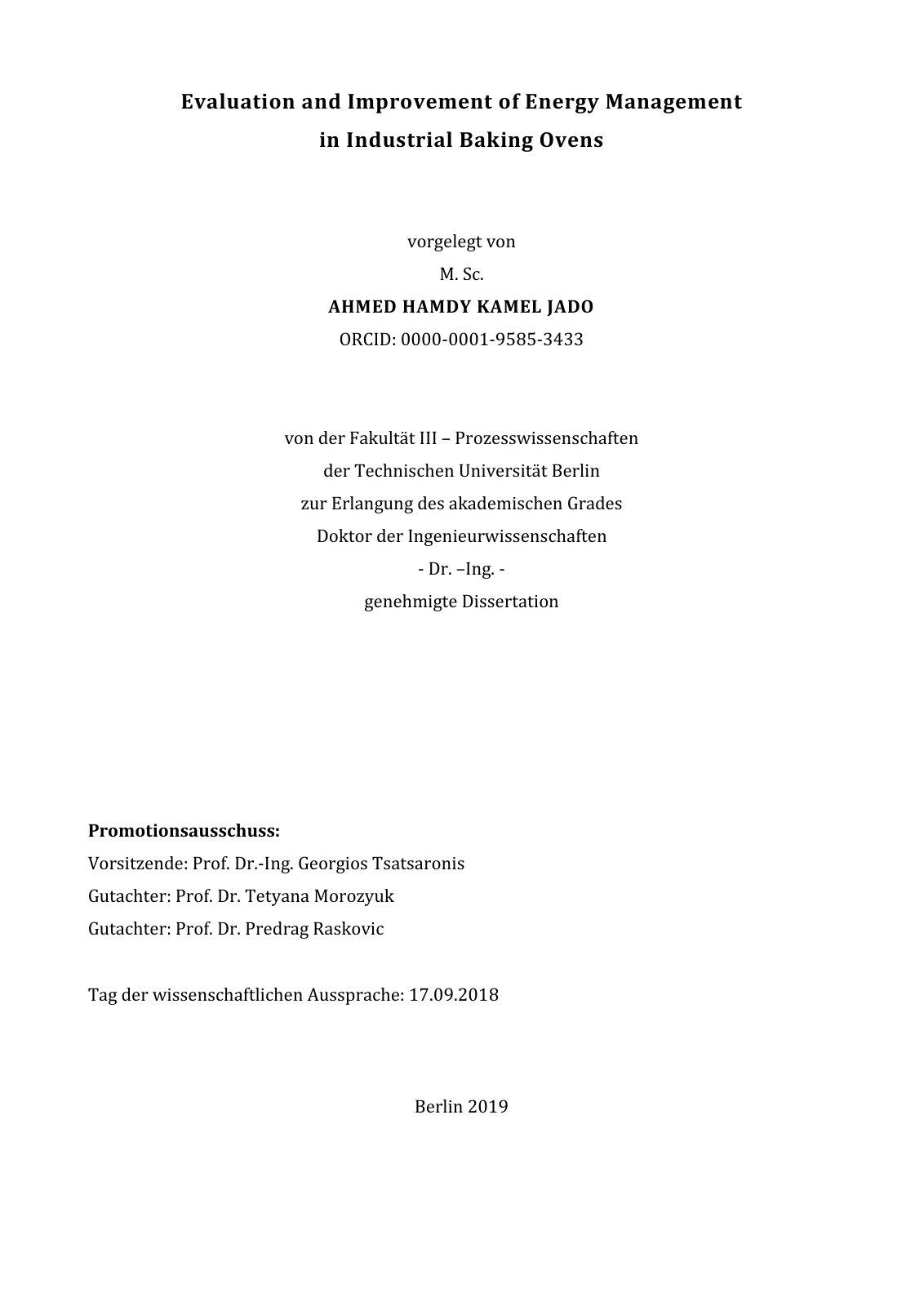 First page of Evaluation and improvement of energy man
