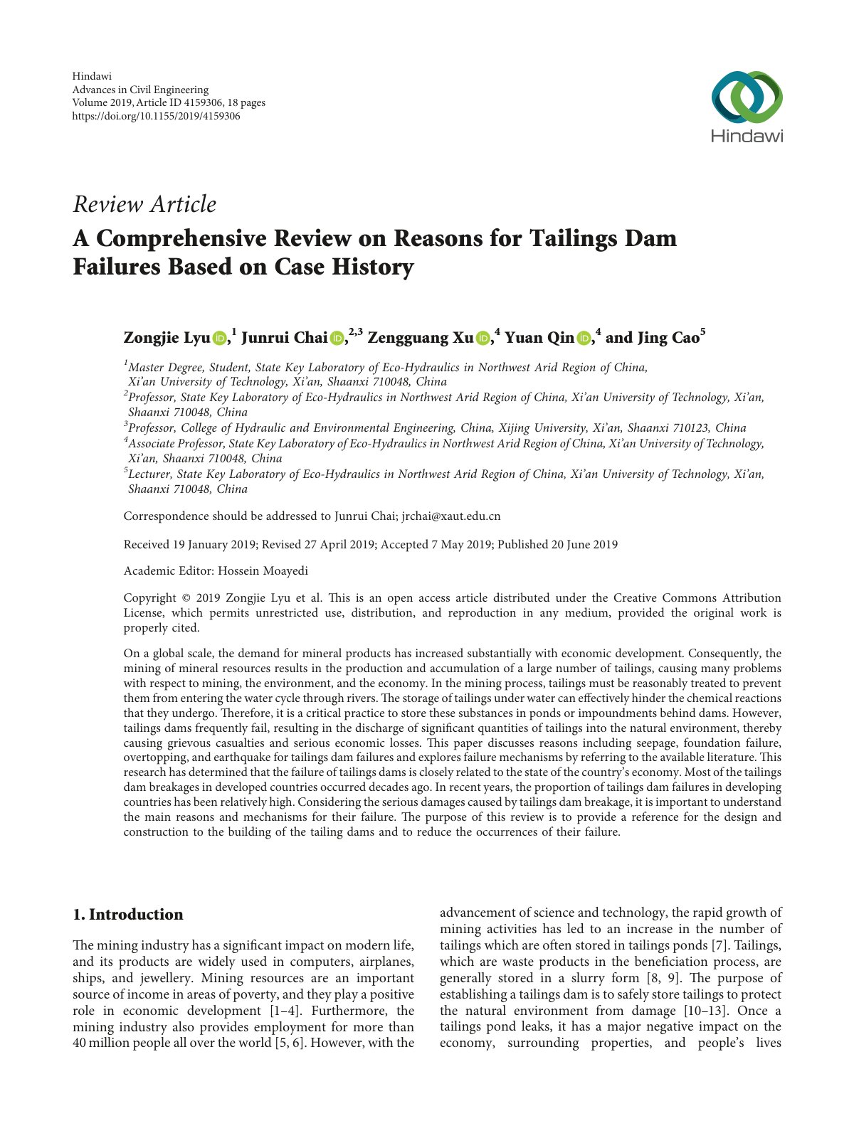 First page of A Comprehensive Review on Reasons for Ta