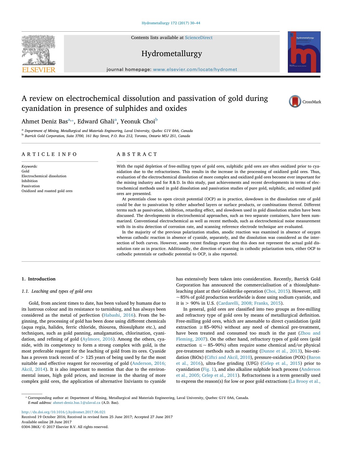 First page of A review on electrochemical dissolution