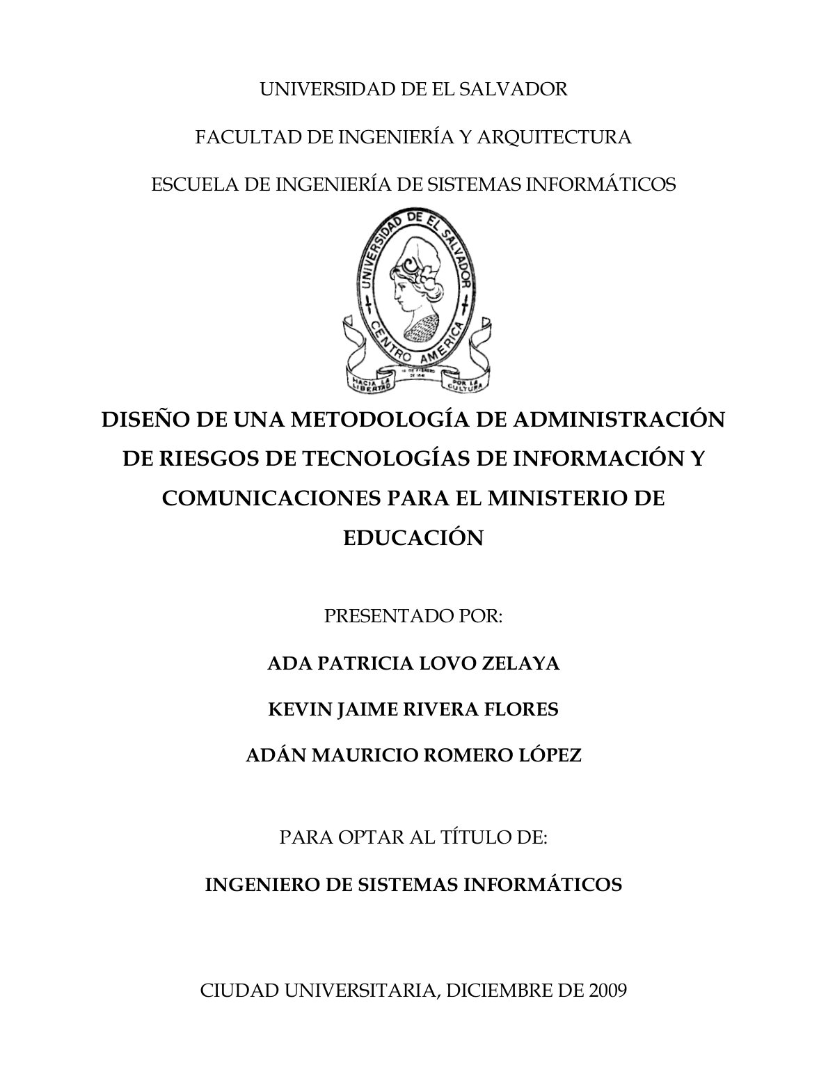 First page of Diseno de una metodologia de administrac