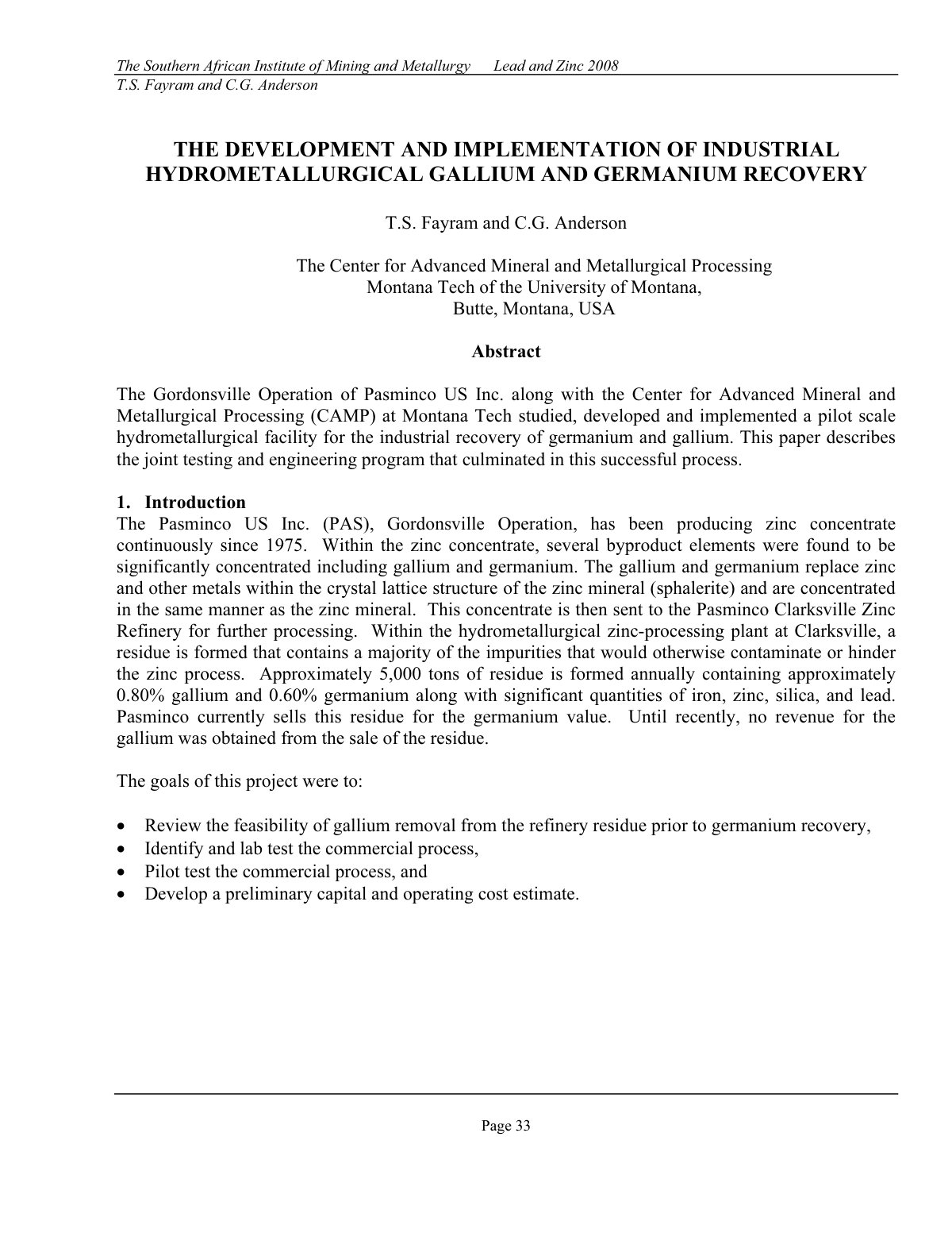 First page of The Development and Implementation of In