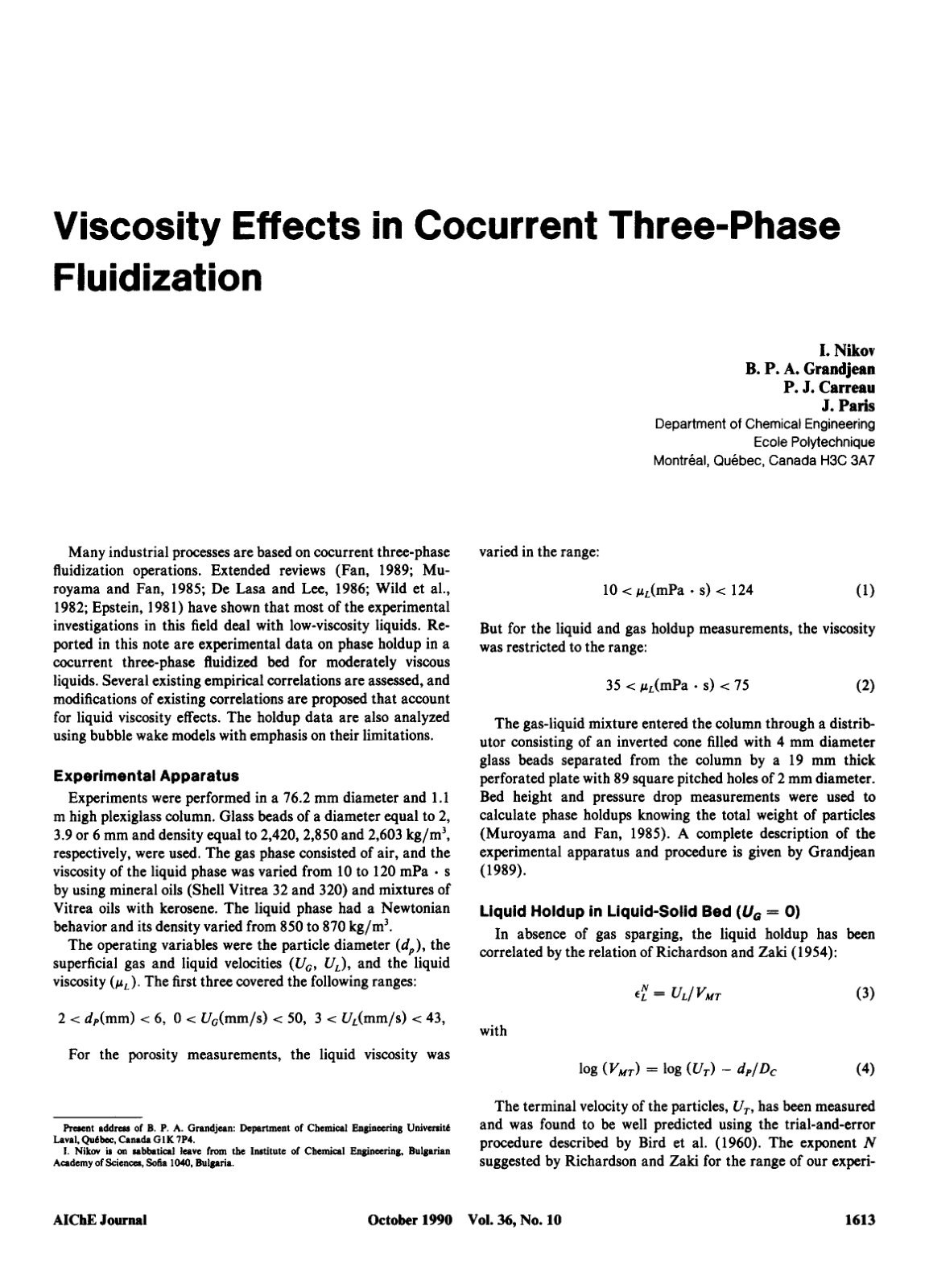 First page of Viscosity effects in cocurrent three pha