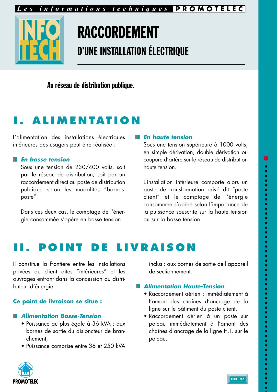 First page of RACCORDEMENT D’UNE INSTALLATION ÉLECTRIQUE