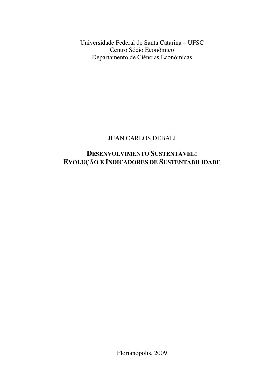 First page of DESENVOLVIMENTO SUSTENTAVEL EVOLUCAO E I