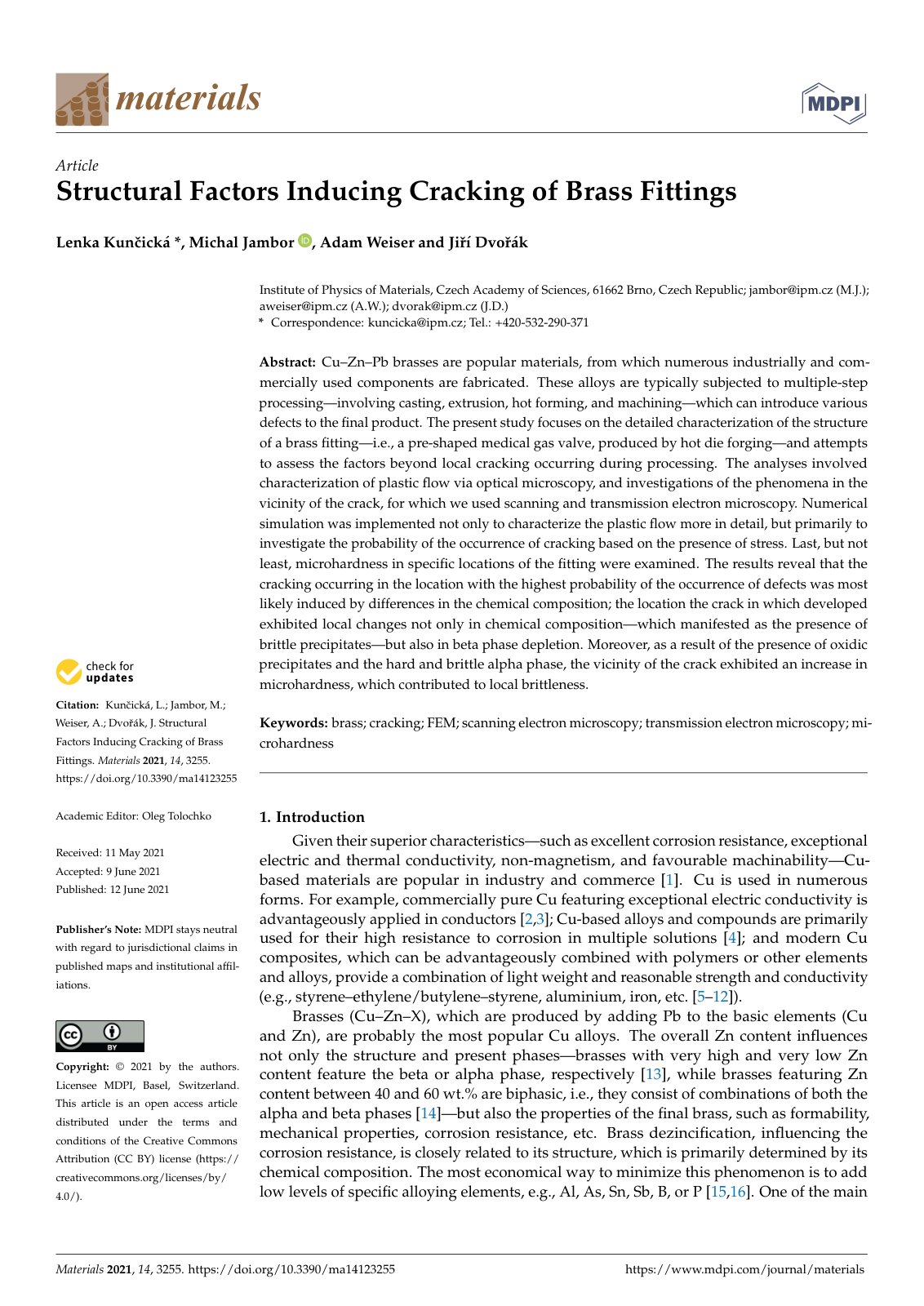 First page of Structural Factors Inducing Cracking of