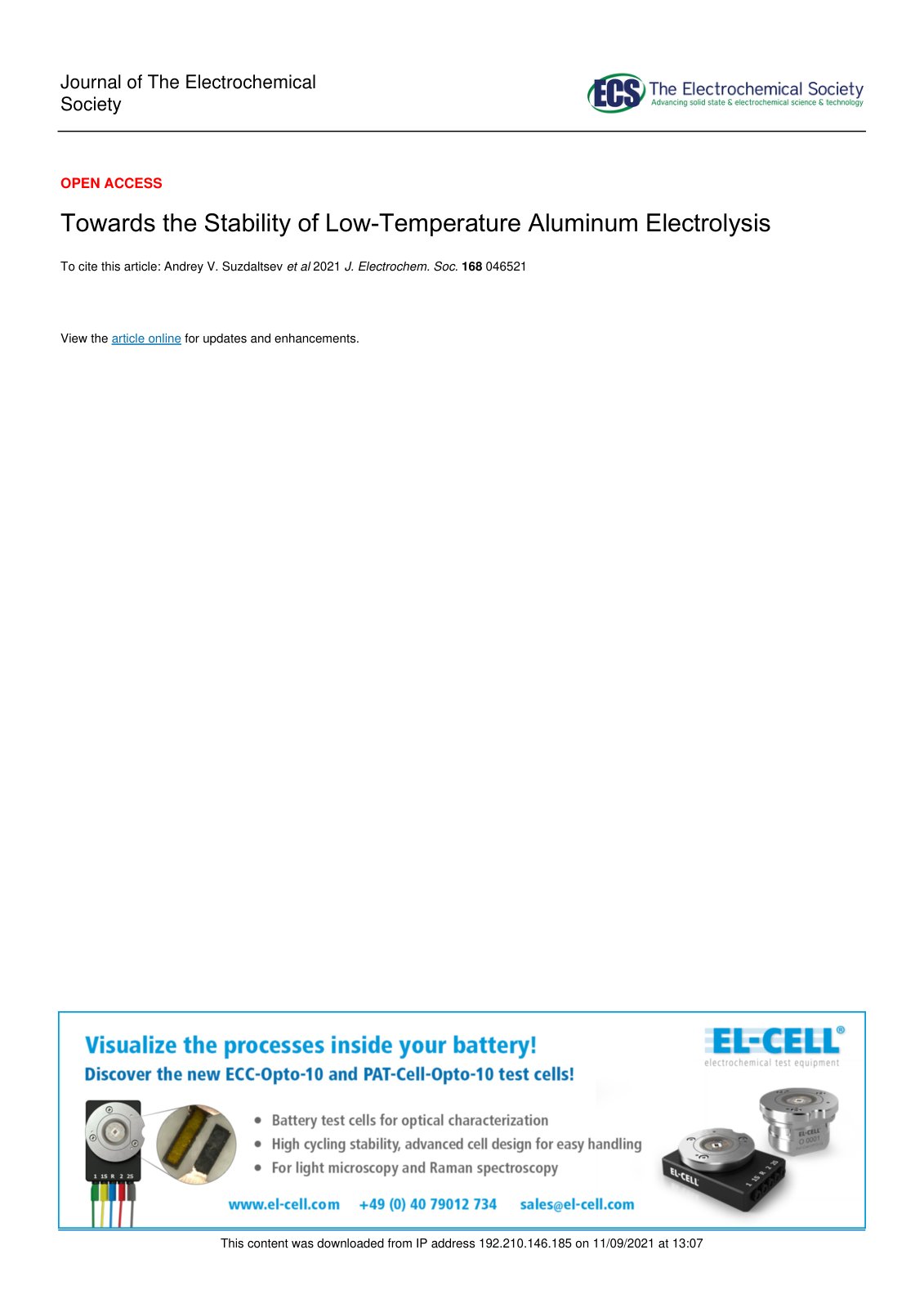 First page of Towards the Stability of Low Temperature